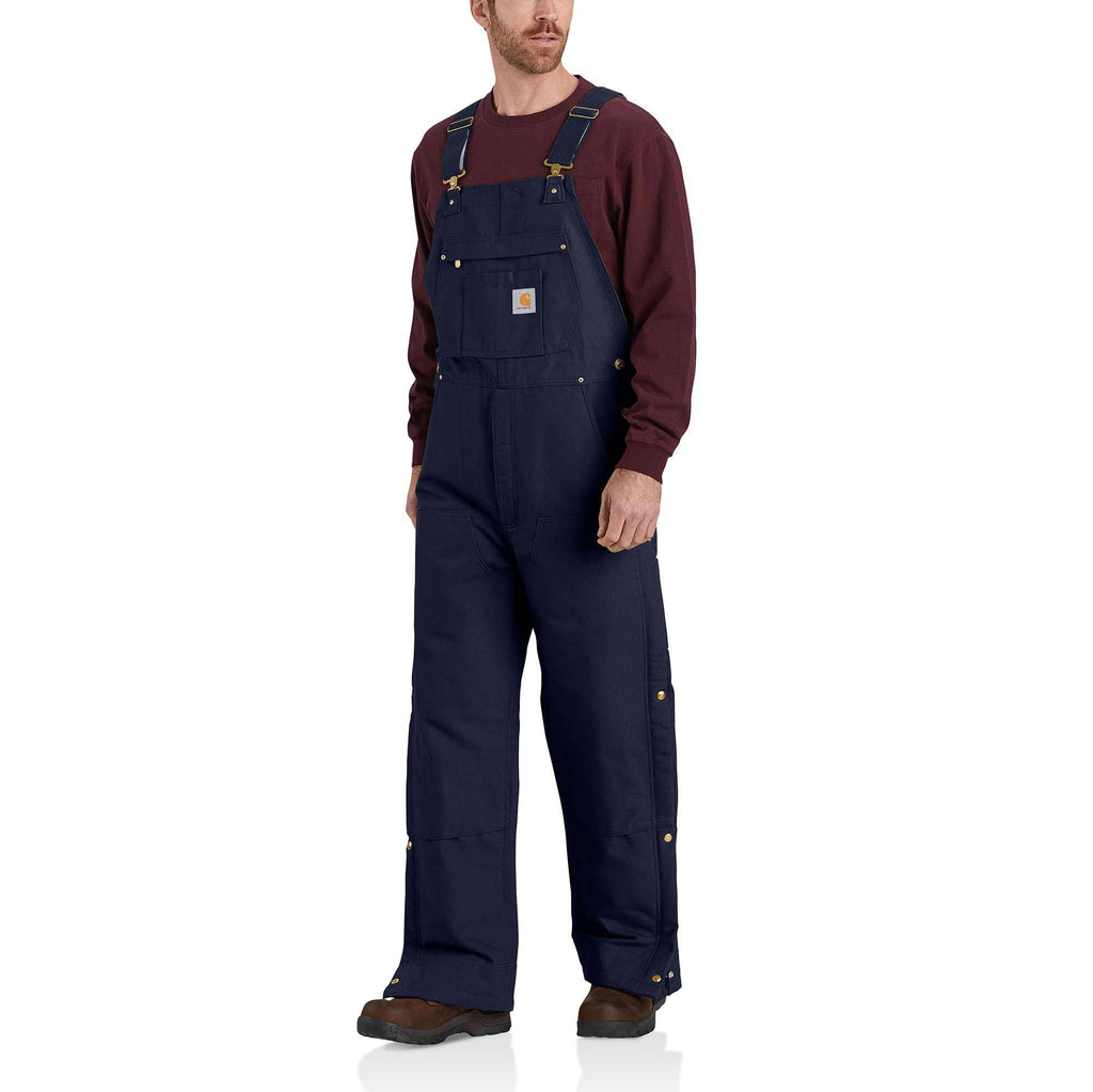 Men's loose fit firm duck insulated bib overalls