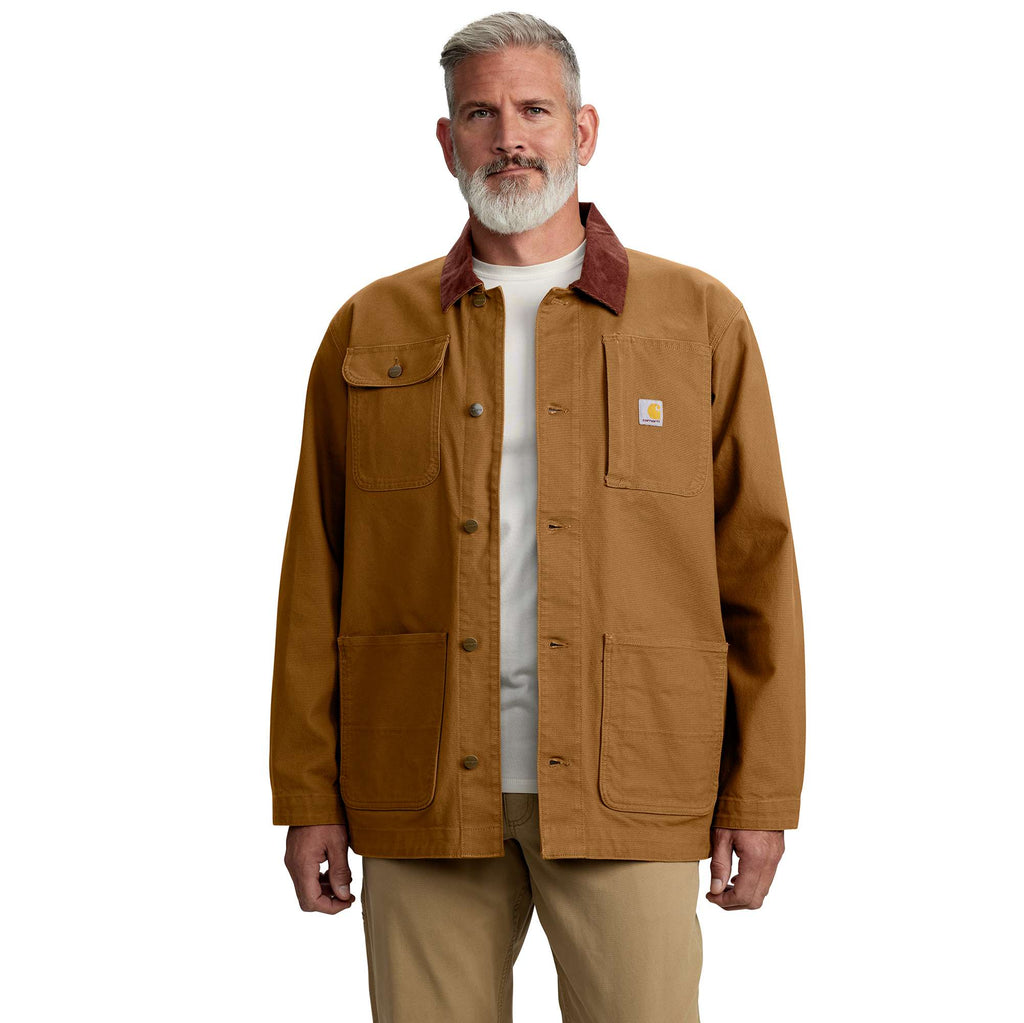 Men's rugged flex loose fit stretch cotton duck chore coat