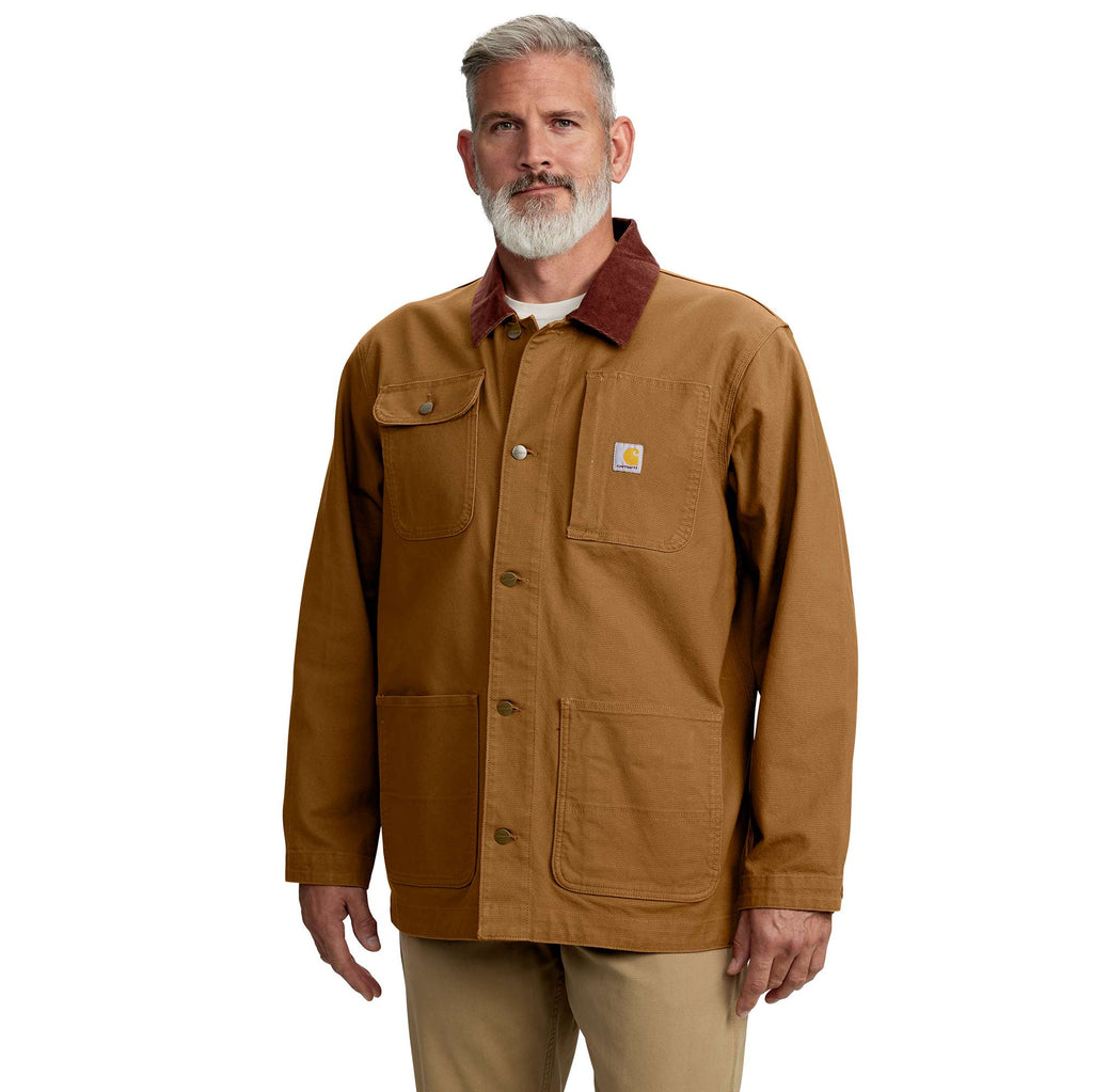 Men's rugged flex loose fit stretch cotton duck chore coat
