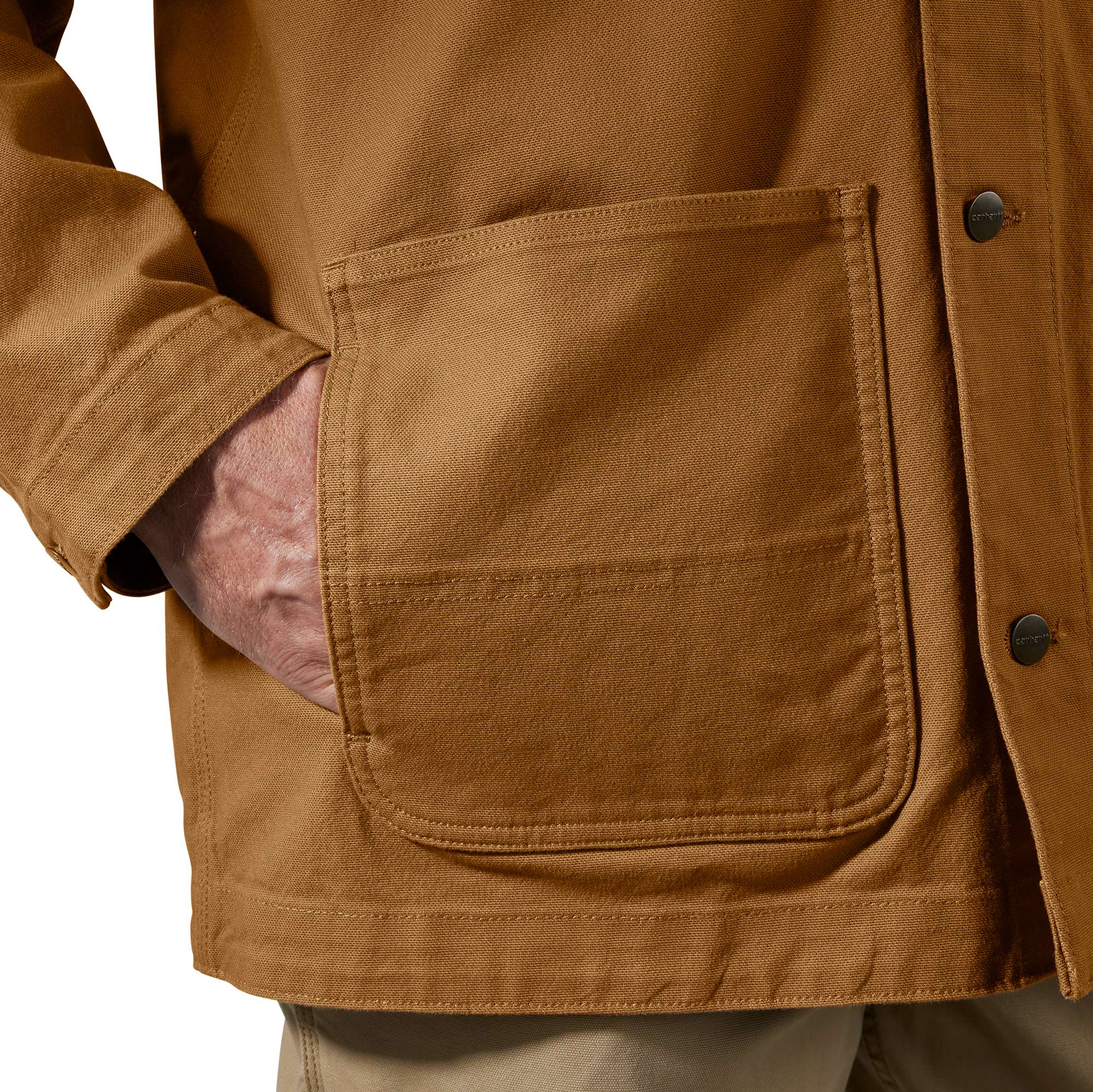 Men's rugged flex loose fit stretch cotton duck chore coat