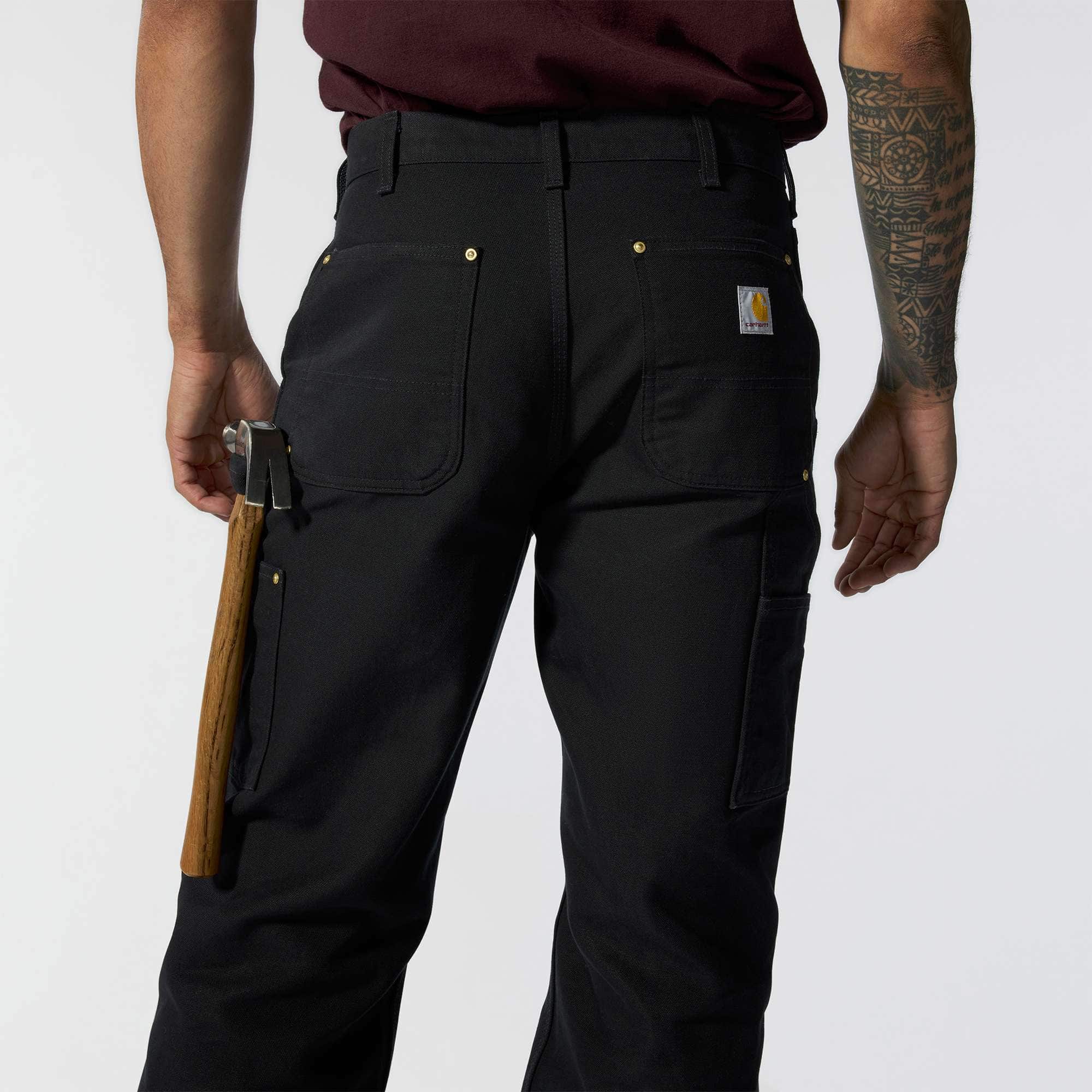 Carhartt b01 men's iconic loose fit firm duck double-knee work pants