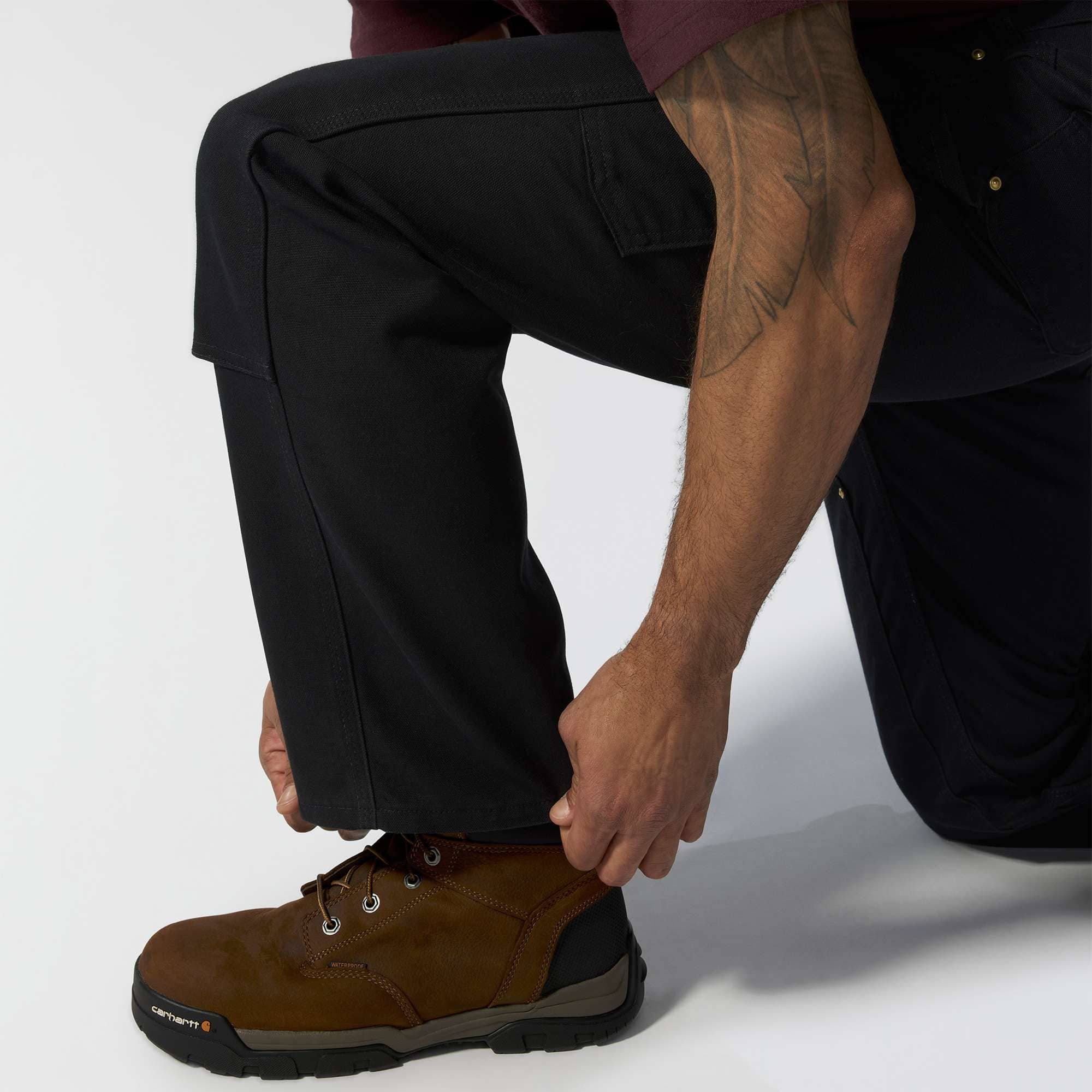 Carhartt b01 men's iconic loose fit firm duck double-knee work pants