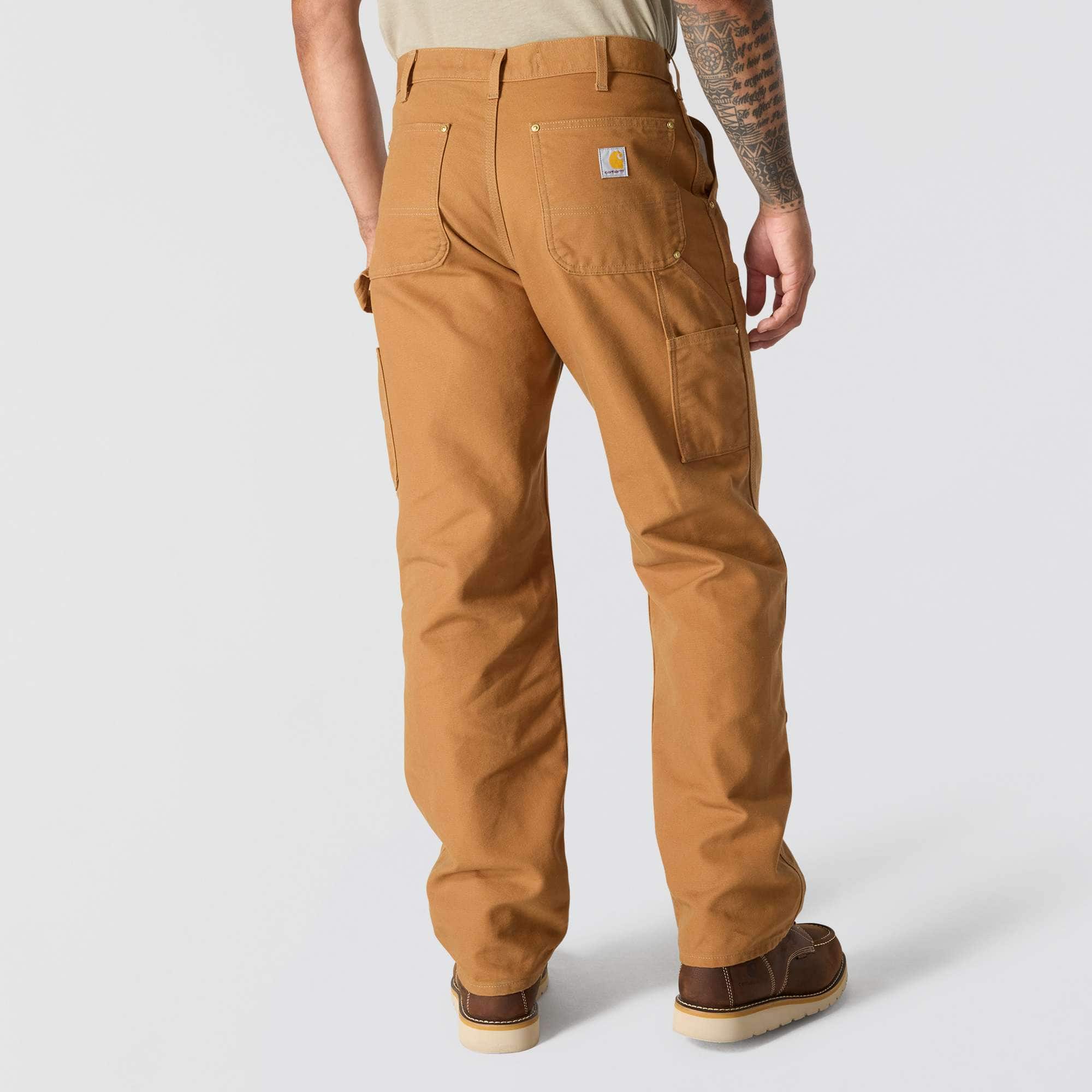 Carhartt b01 men's iconic loose fit firm duck double-knee work pants