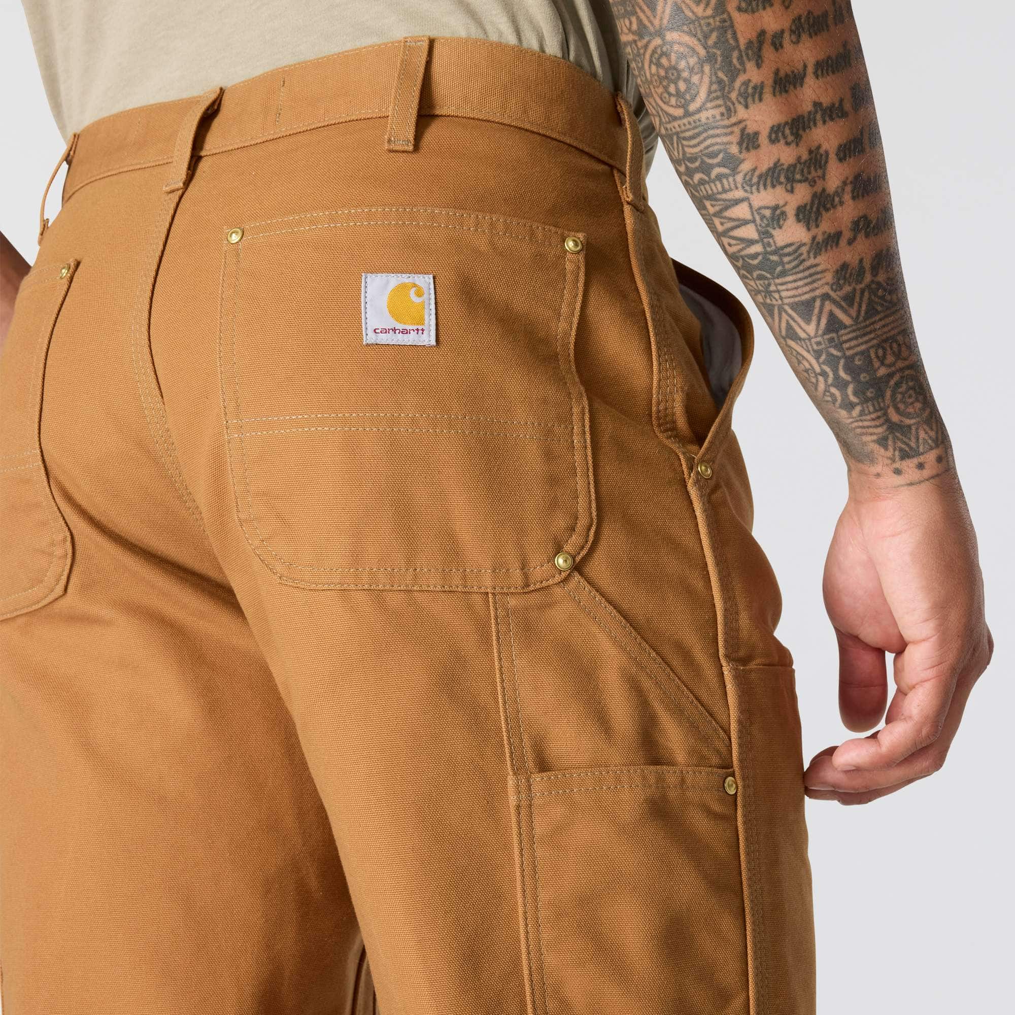 Carhartt b01 men's iconic loose fit firm duck double-knee work pants