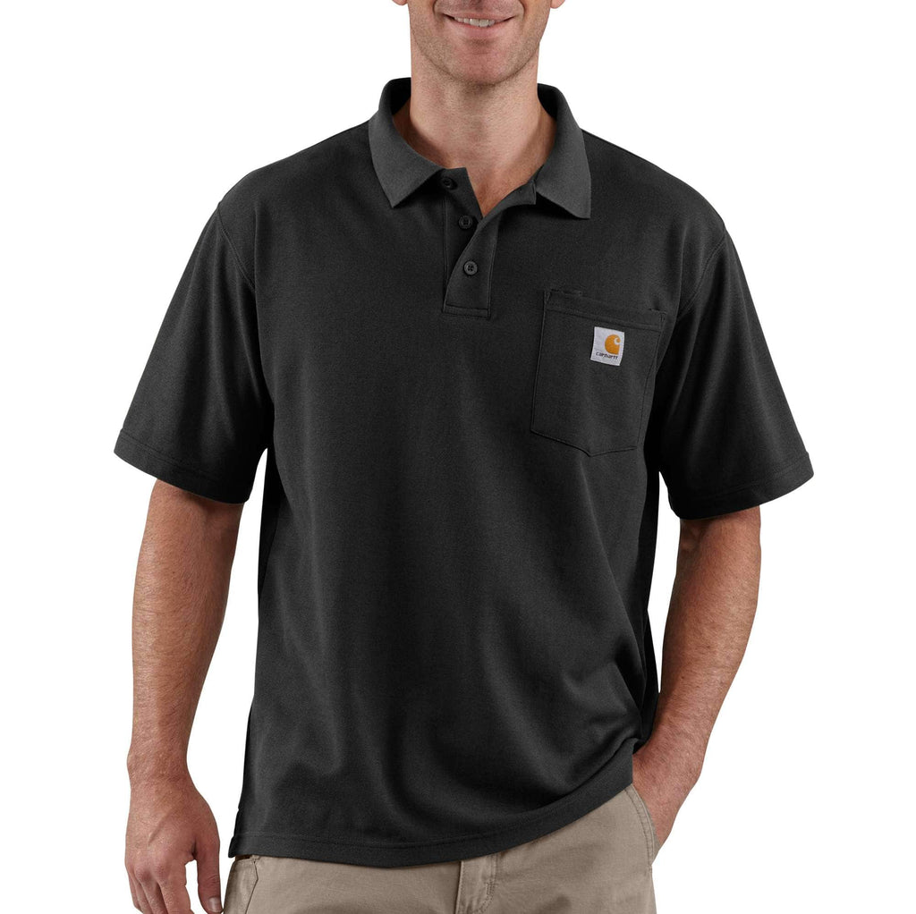 Men's loose fit pocket polo shirt