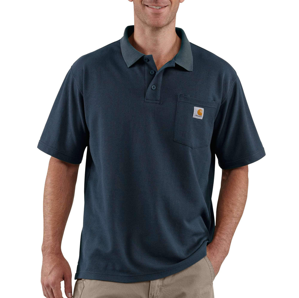 Men's loose fit pocket polo shirt