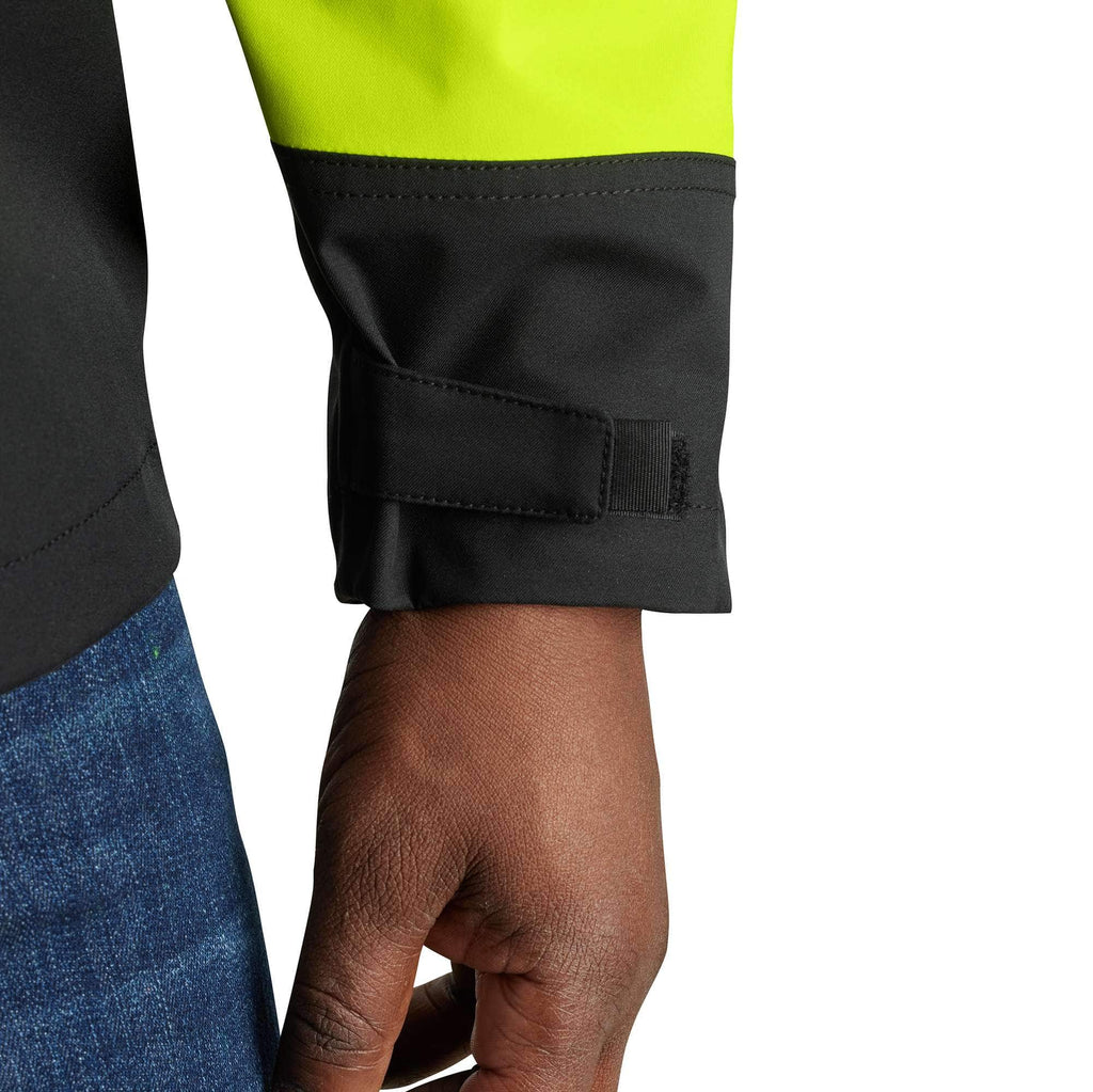 Men's portsmouth high visibility class 3 waterproof rain jacket: storm defender jacket