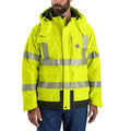 Men's sherwood high visibility class 3 insulated rain jacket: rain defender jacket