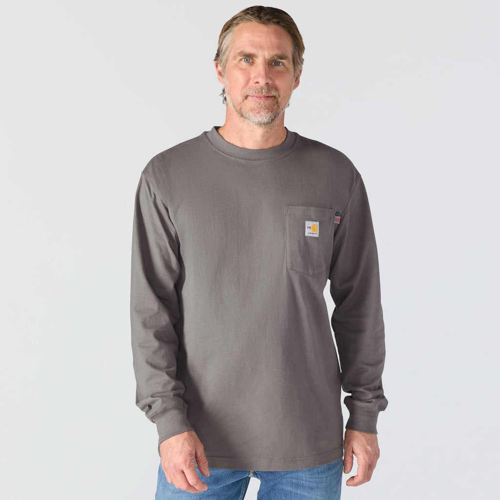 Men's force irvine fr moisture wicking long sleeve eagle t-shirt - flame resistant shirts