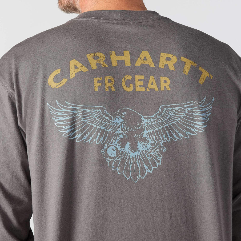 Men's force irvine fr moisture wicking long sleeve eagle t-shirt - flame resistant shirts