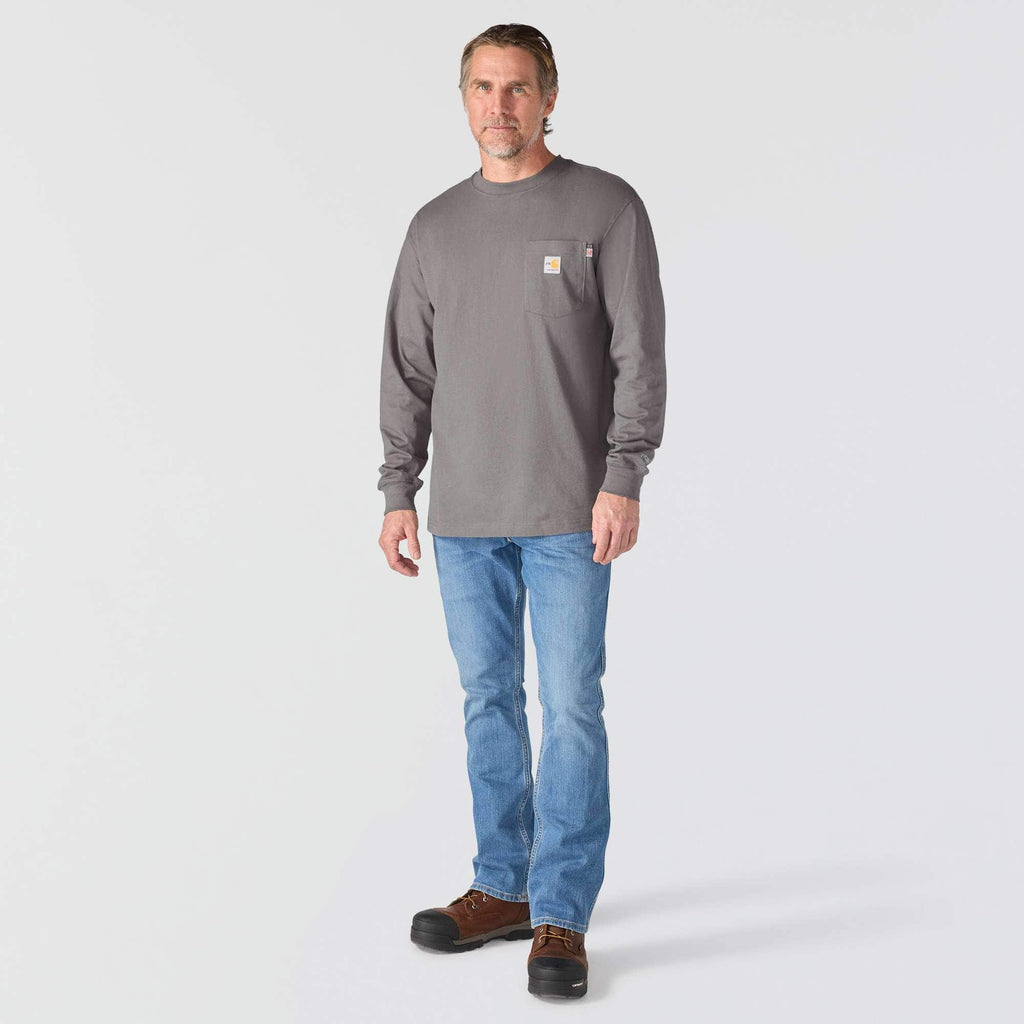 Men's force irvine fr moisture wicking long sleeve eagle t-shirt - flame resistant shirts
