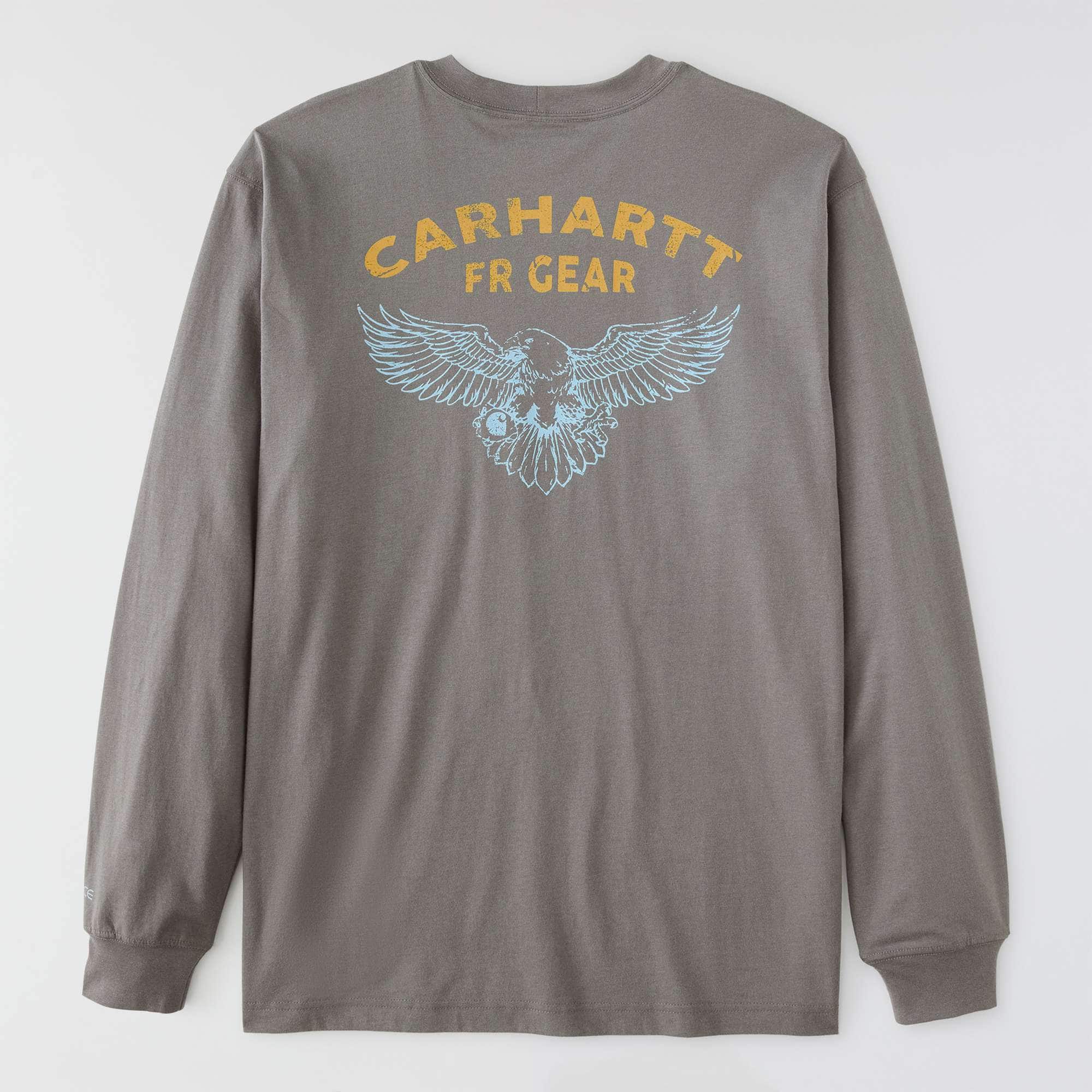 Men's force irvine fr moisture wicking long sleeve eagle t-shirt - flame resistant shirts