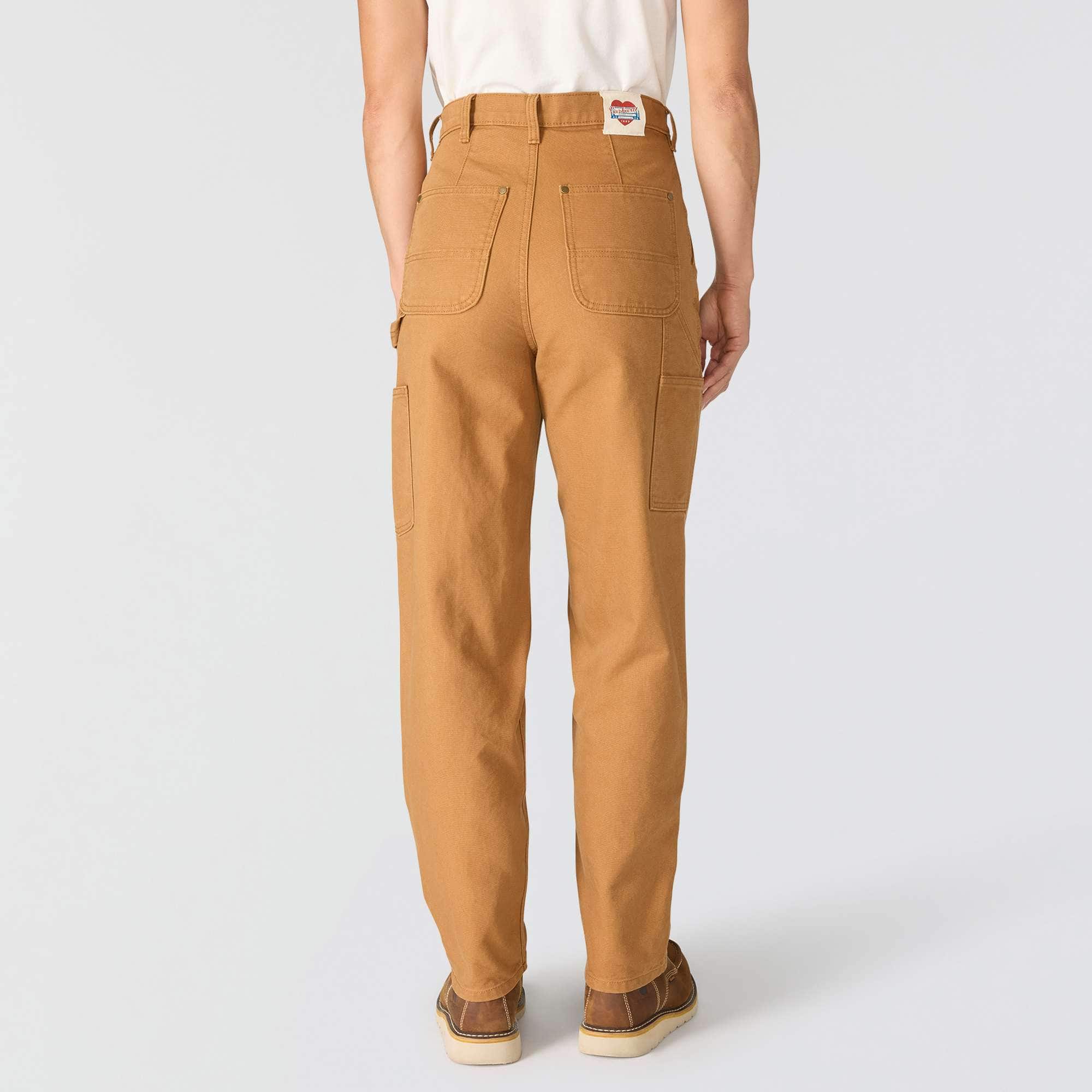 Women's vintage fit double-knee canvas work pants