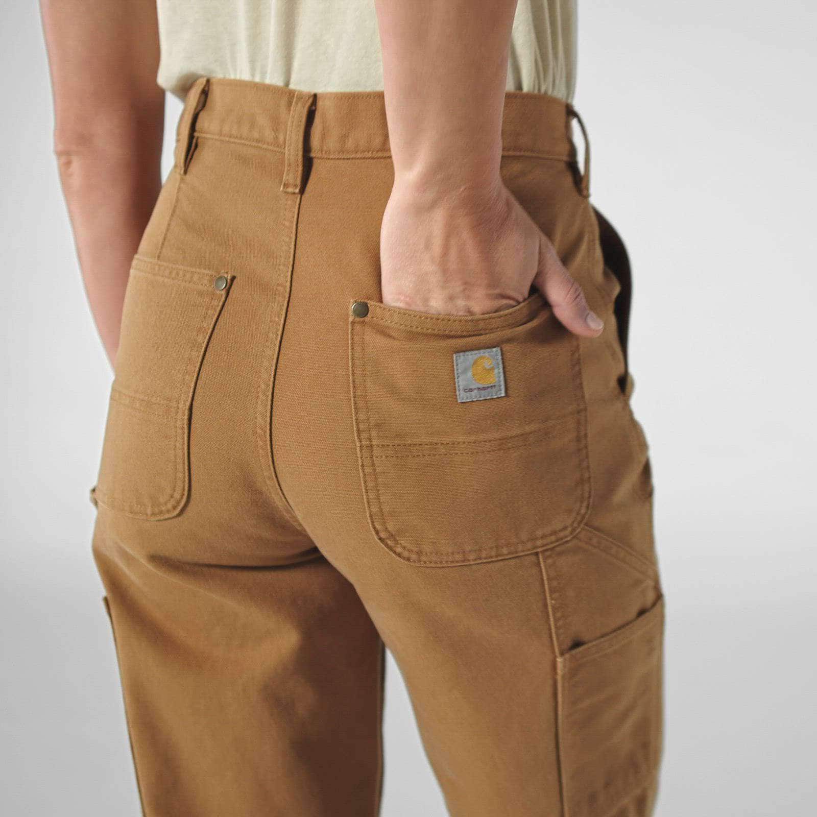 Women's vintage fit double-knee canvas work pants