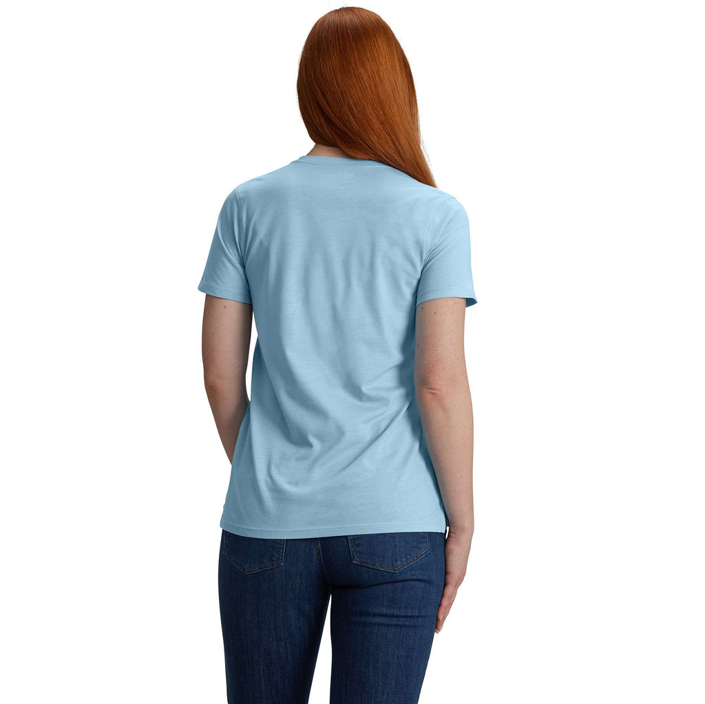 Women's tencel lightweight v-neck graphic t-shirt