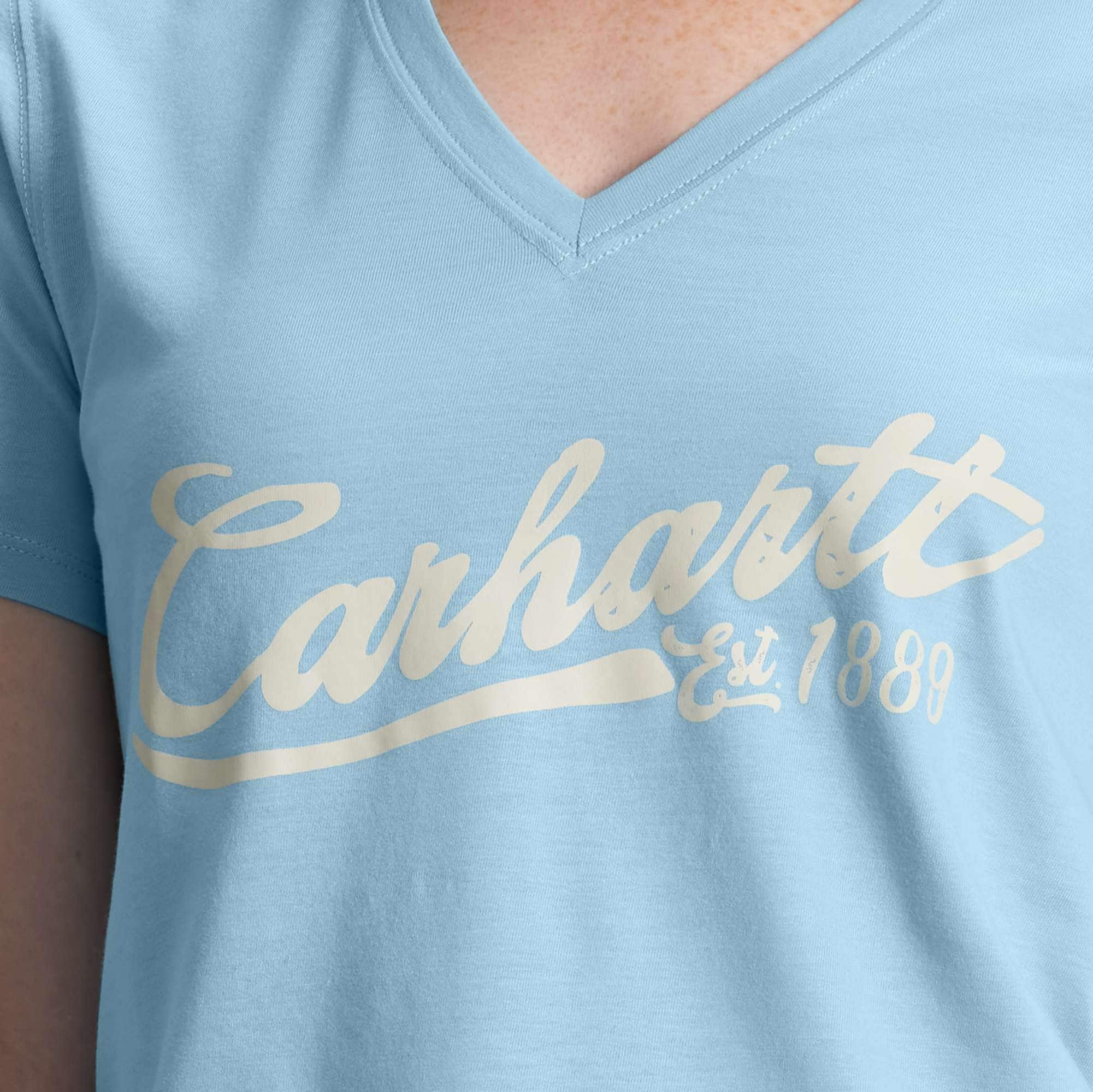 Women's tencel lightweight v-neck graphic t-shirt
