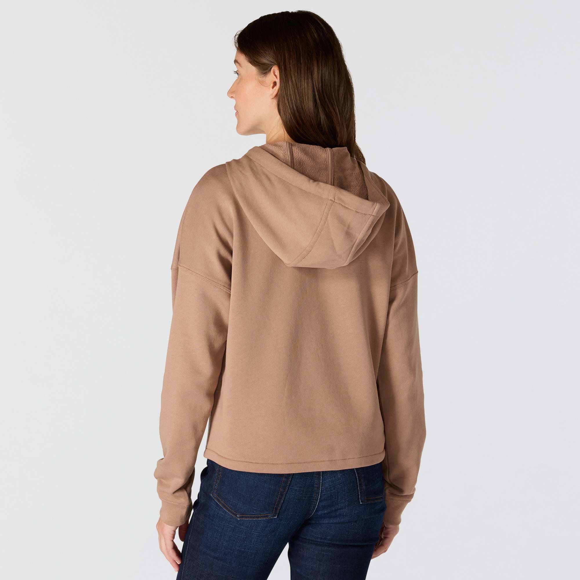 Women's lightweight tencel full zip hooded sweatshirt