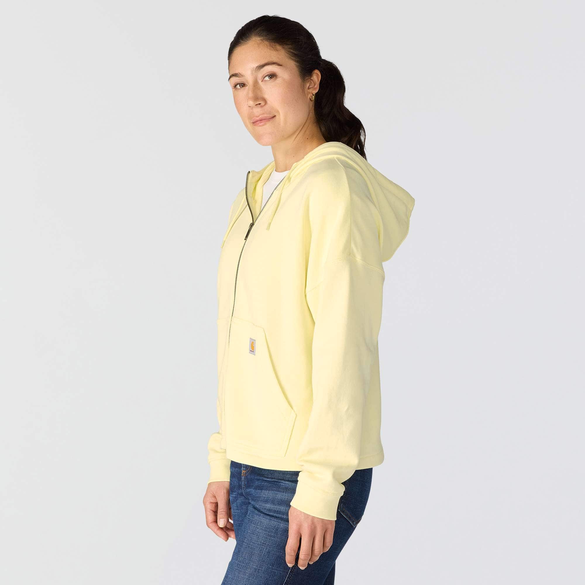 Women's lightweight tencel full zip hooded sweatshirt