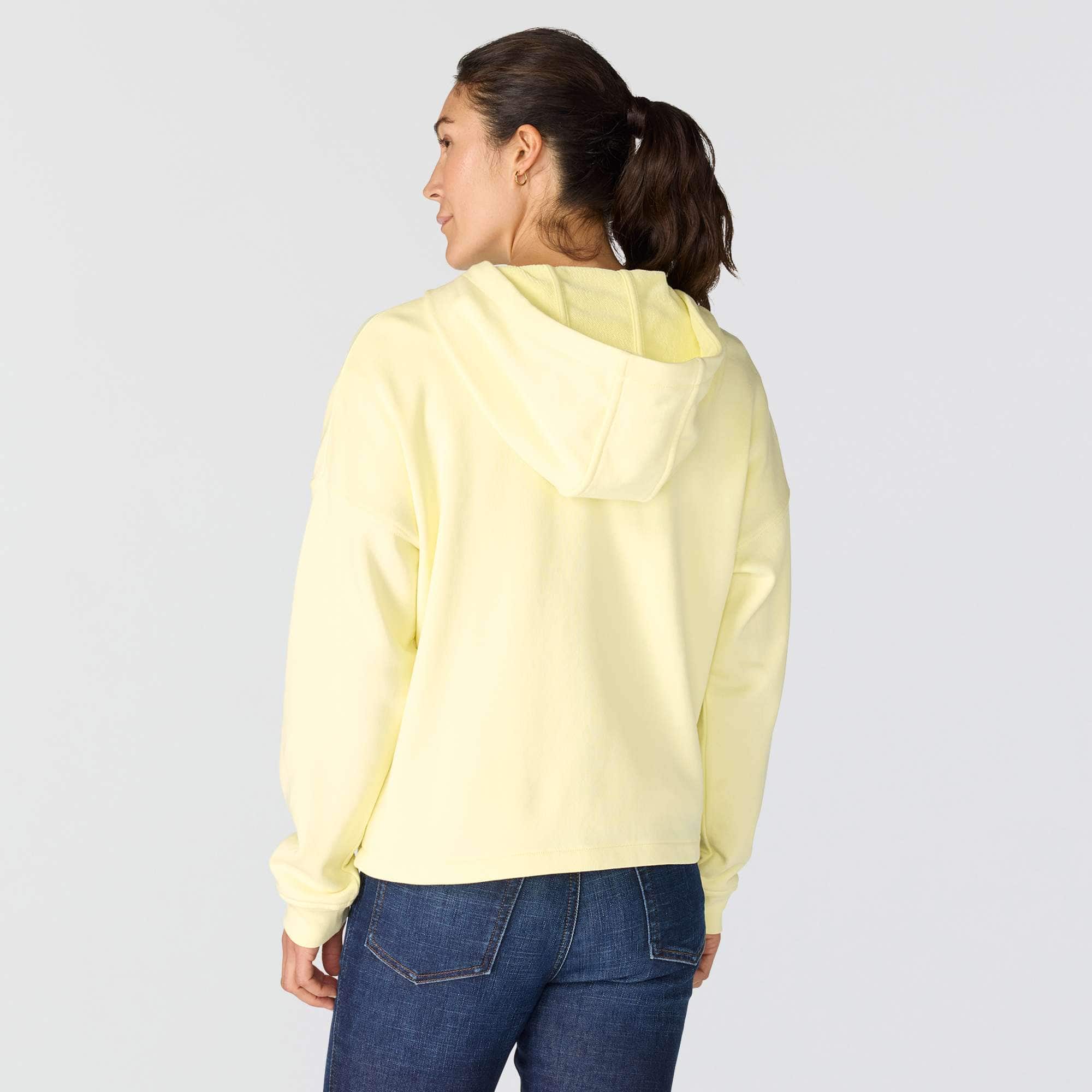 Women's lightweight tencel full zip hooded sweatshirt