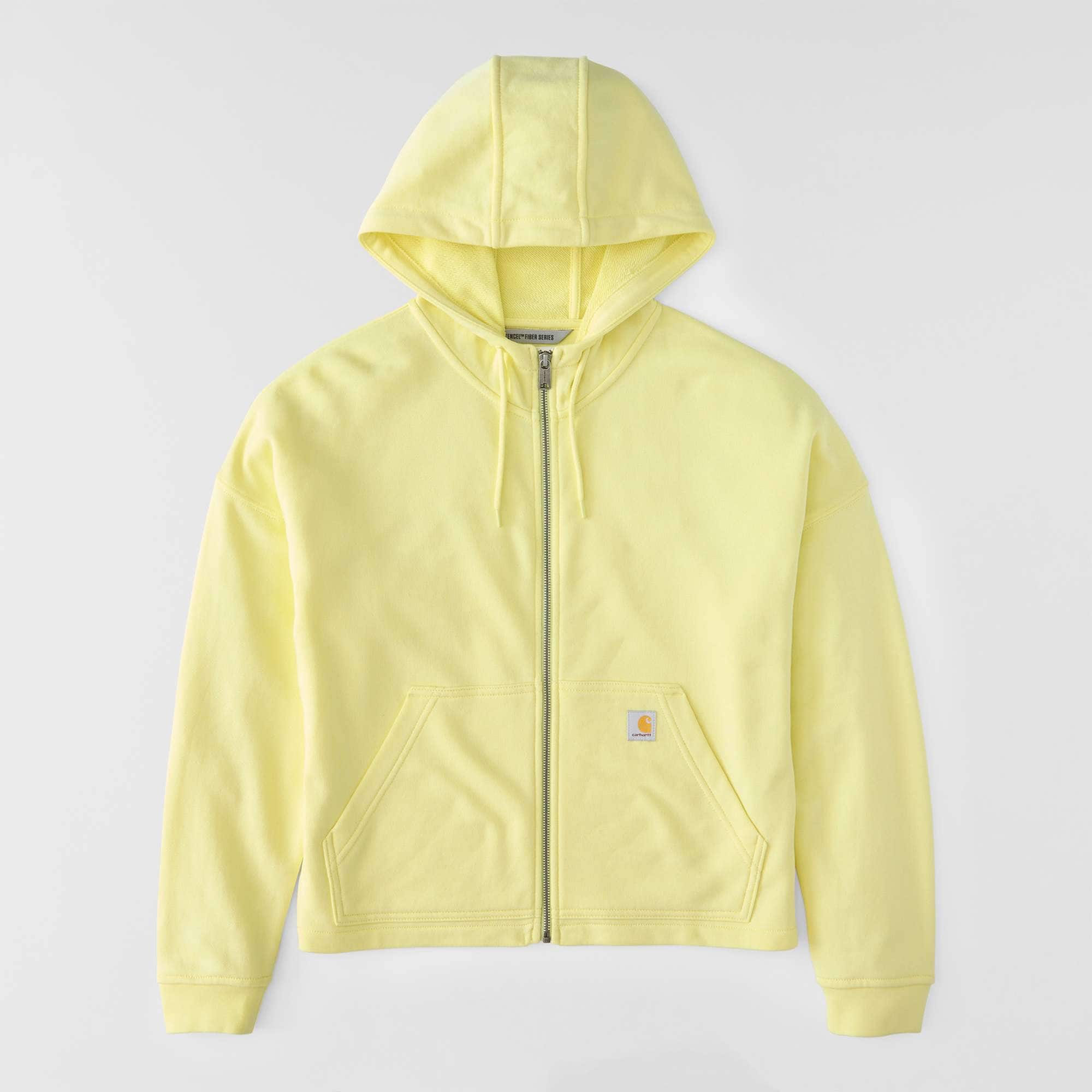Women's lightweight tencel full zip hooded sweatshirt