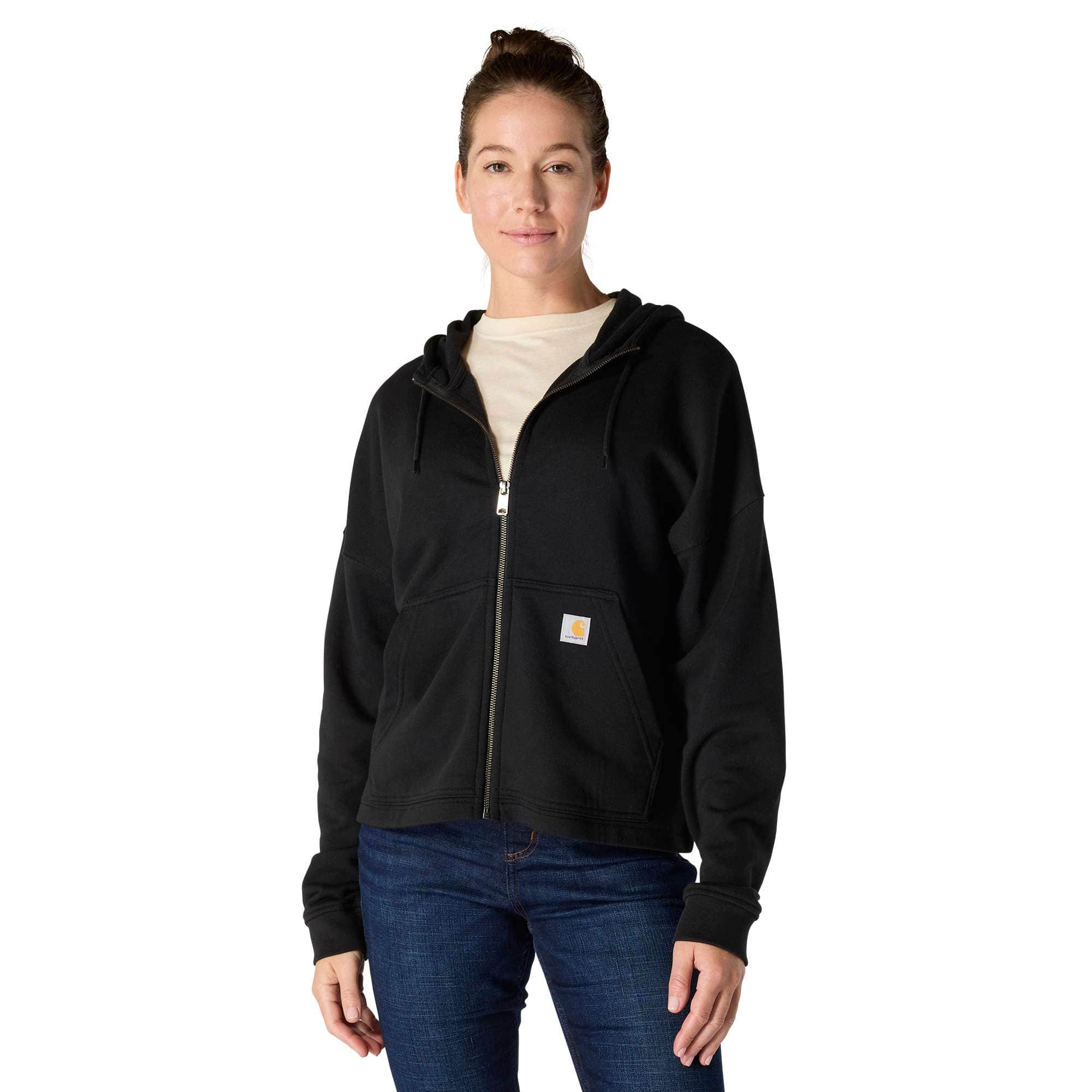 Women's lightweight tencel full zip hooded sweatshirt