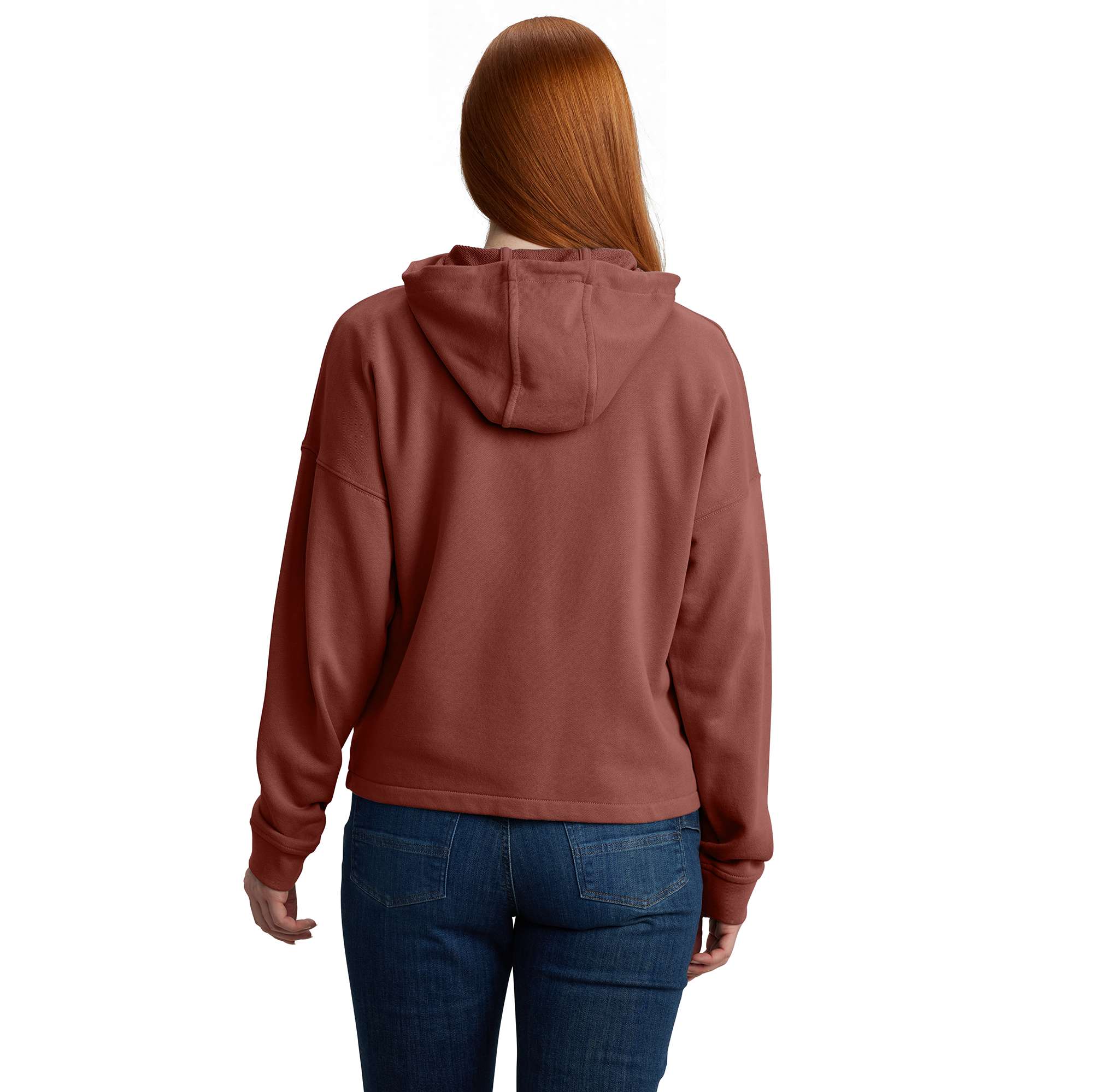 Women's lightweight tencel full zip hooded sweatshirt