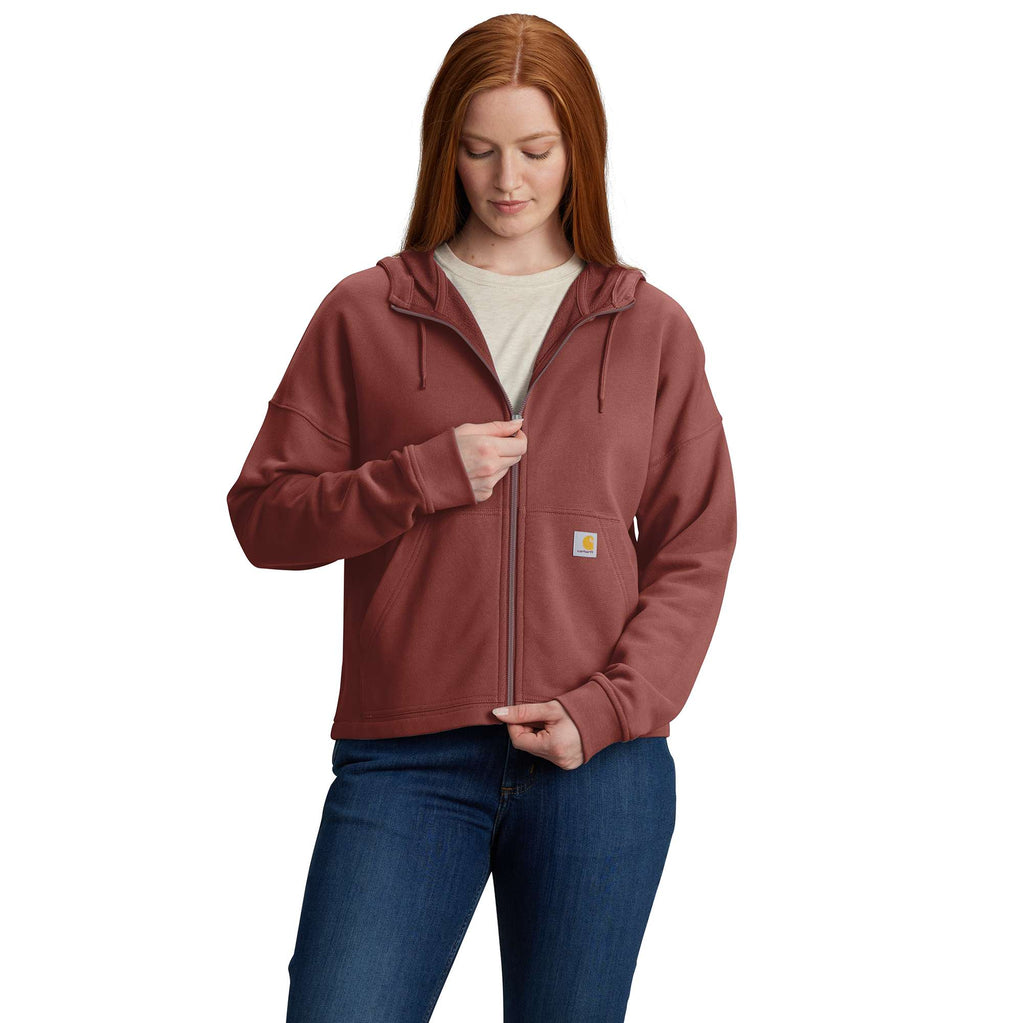 Women's lightweight tencel full zip hooded sweatshirt