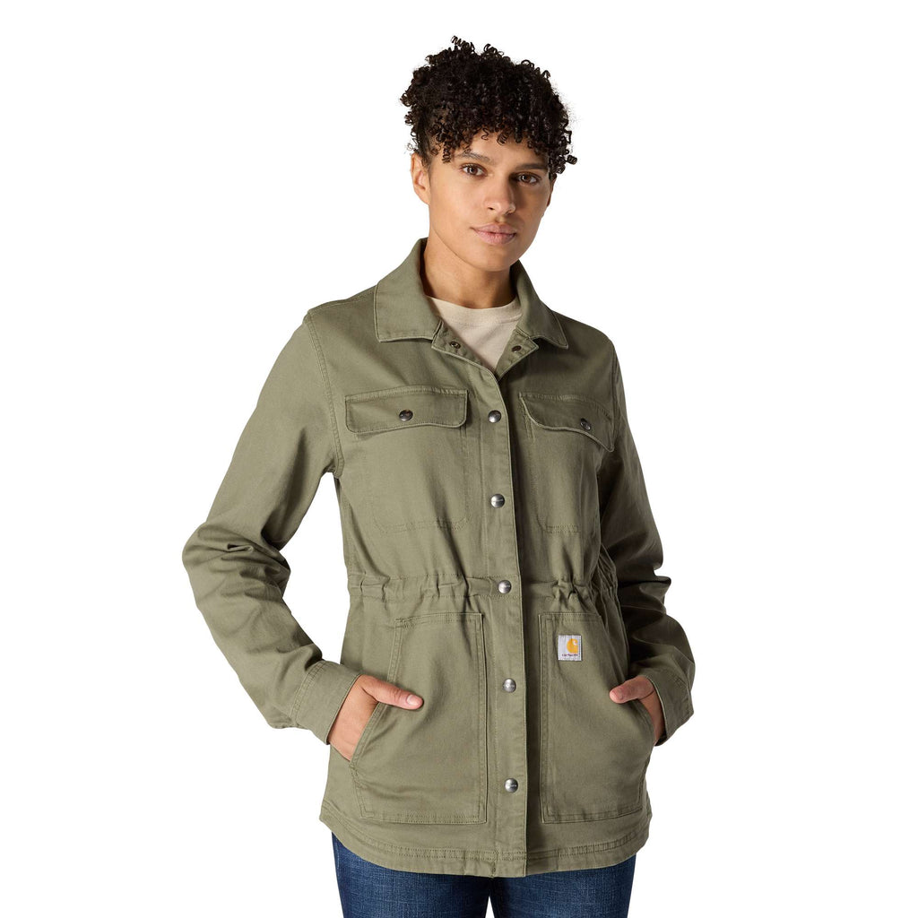 Women's tencel breathable canvas coat