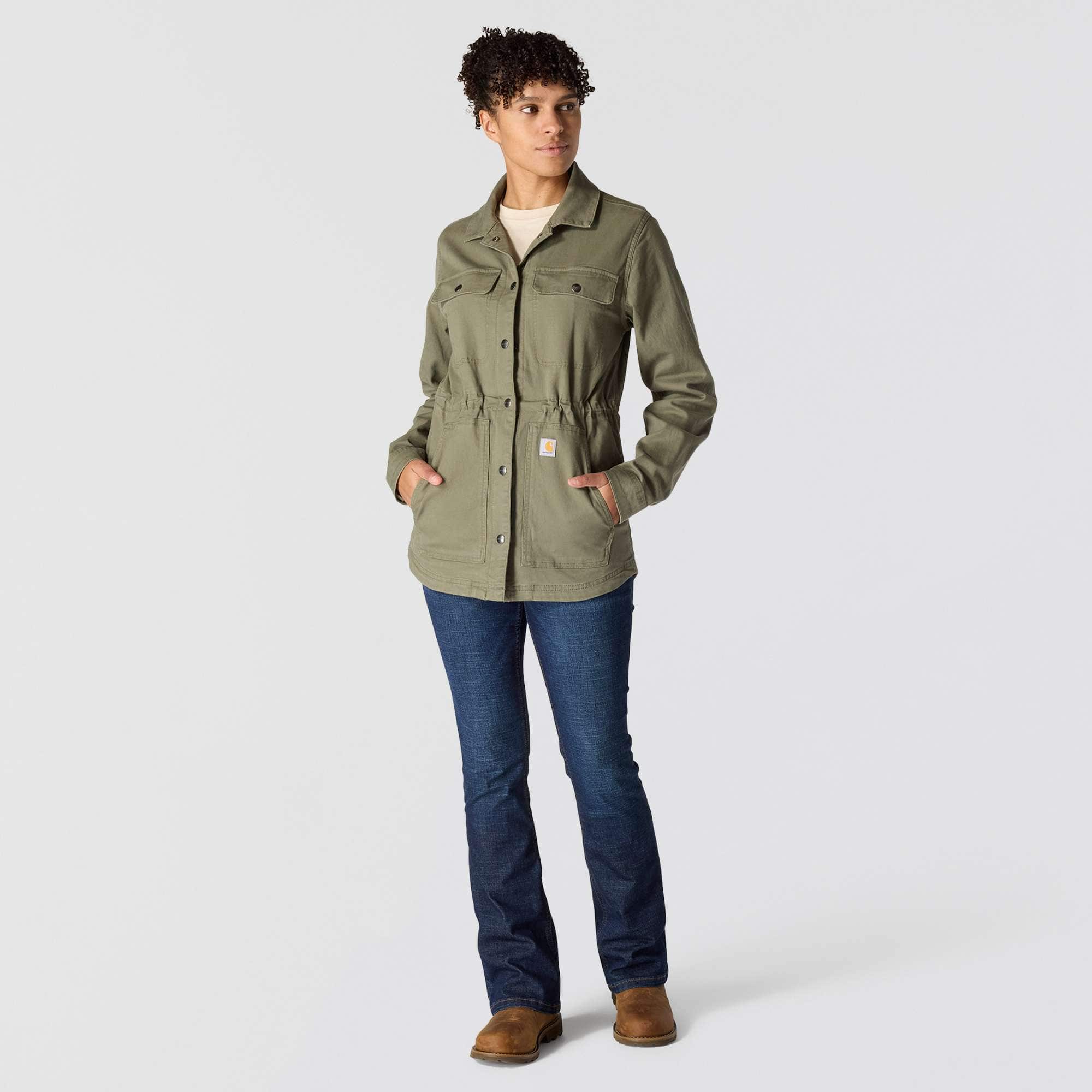 Women's tencel breathable canvas coat