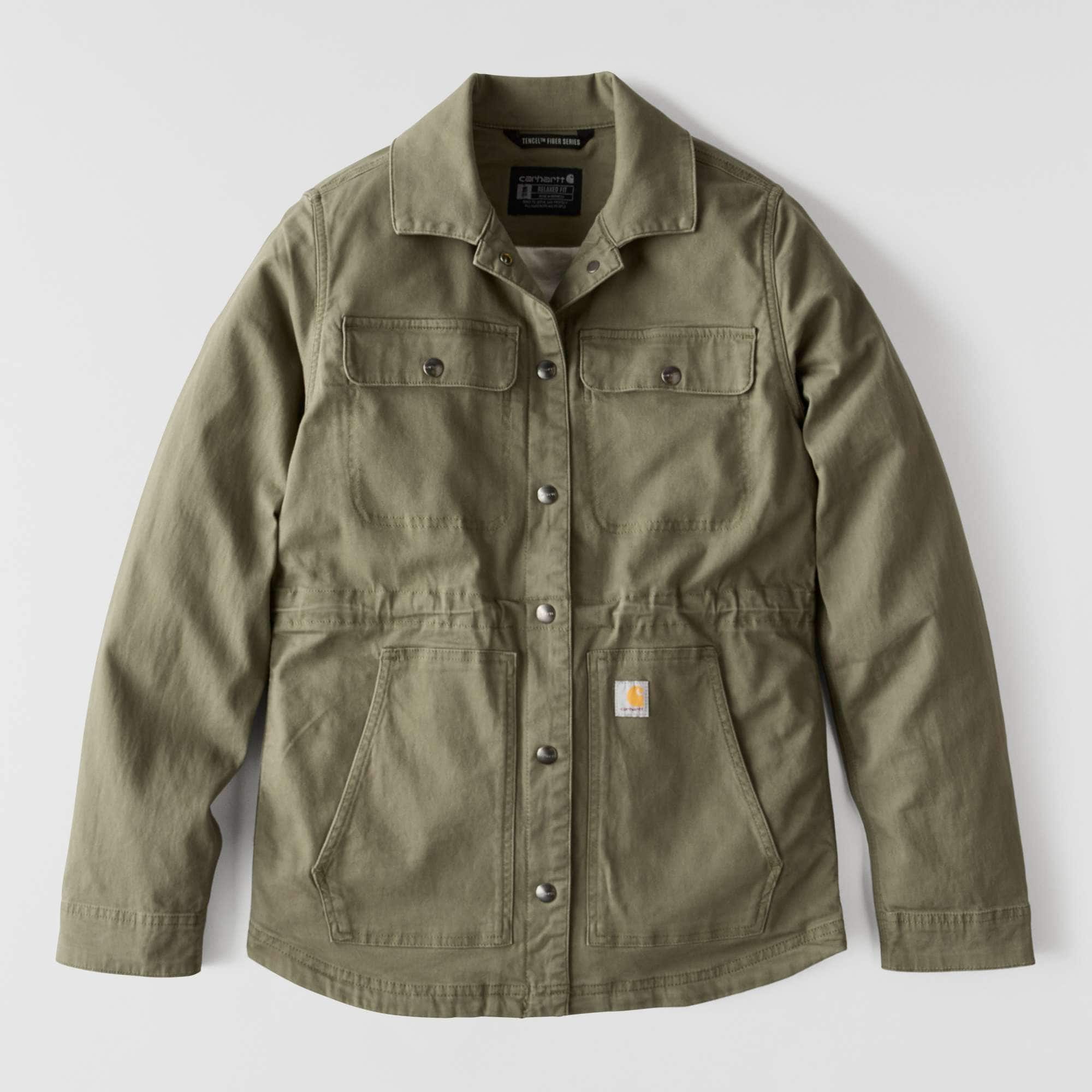 Women's tencel breathable canvas coat