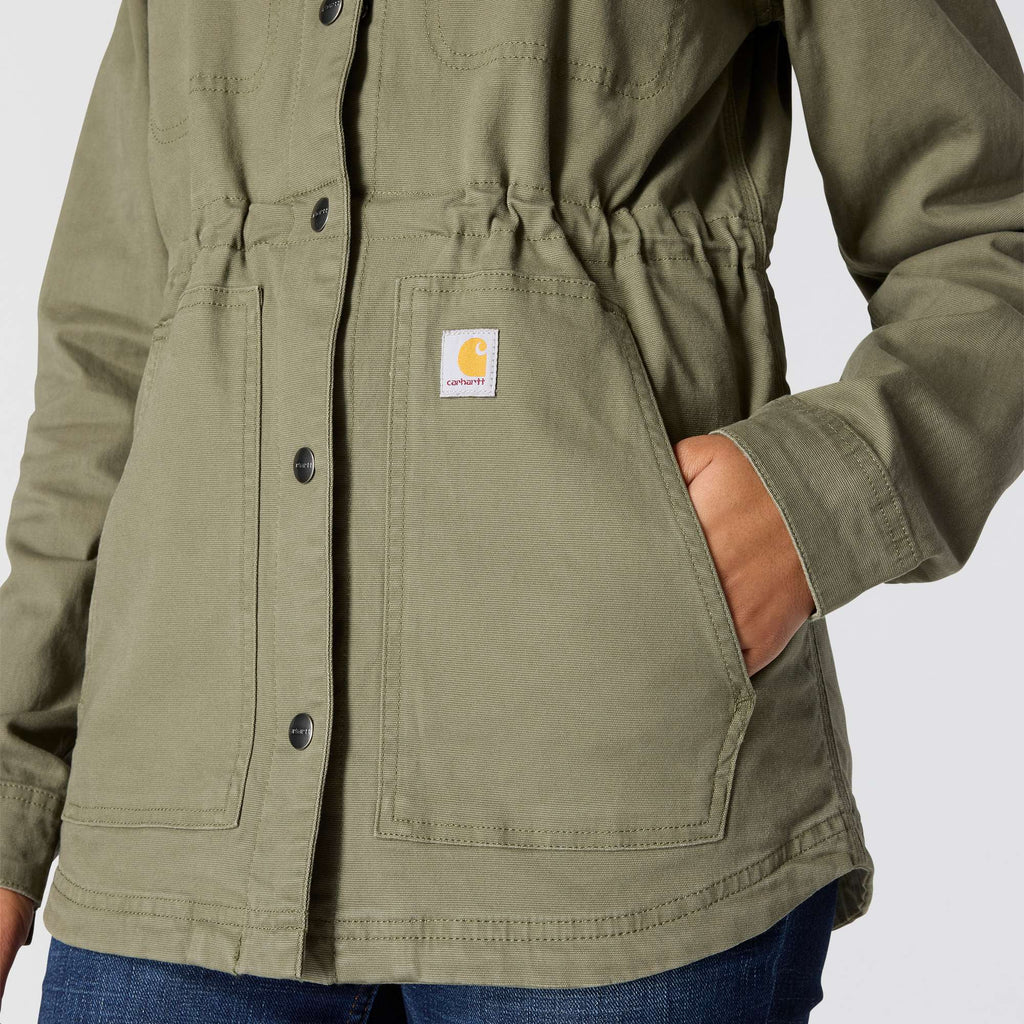 Women's tencel breathable canvas coat