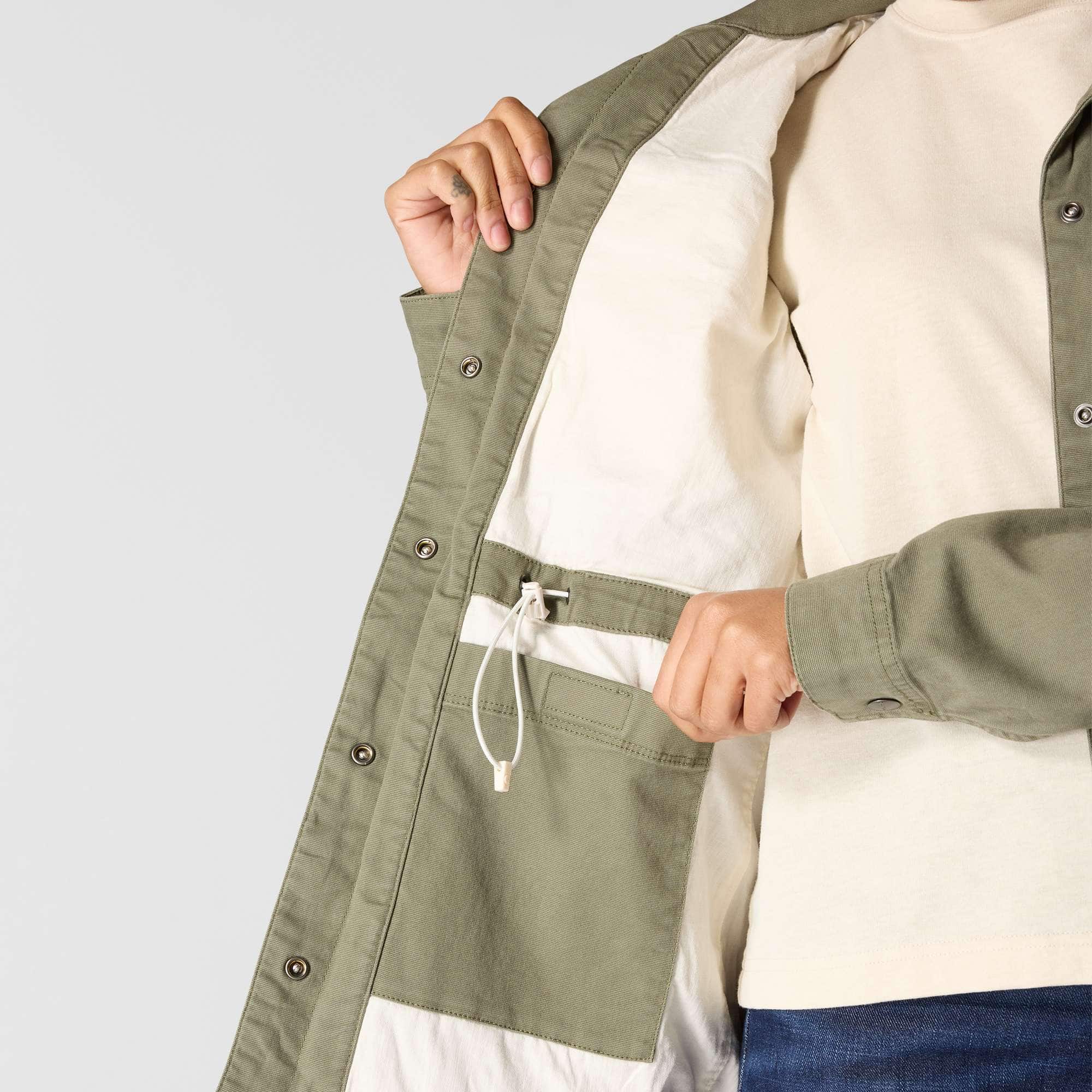 Women's tencel breathable canvas coat