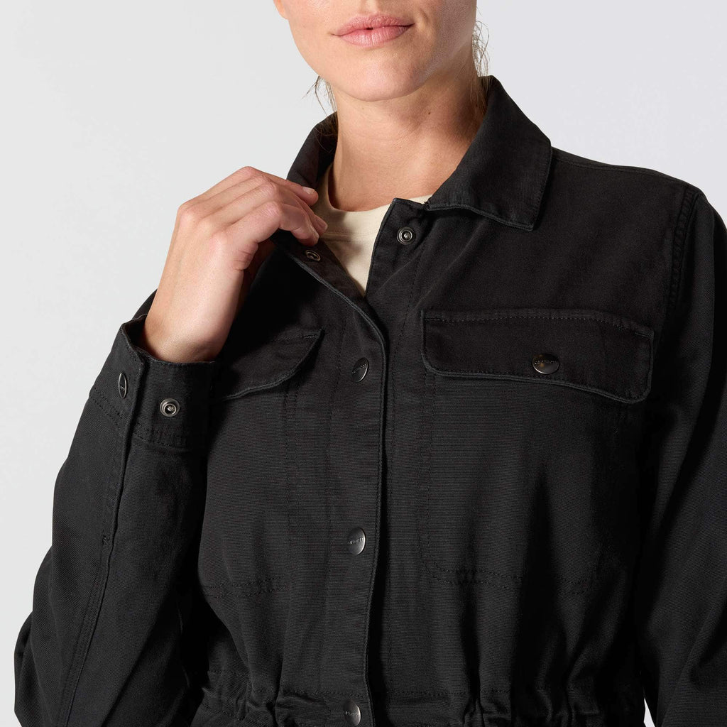 Women's tencel breathable canvas coat