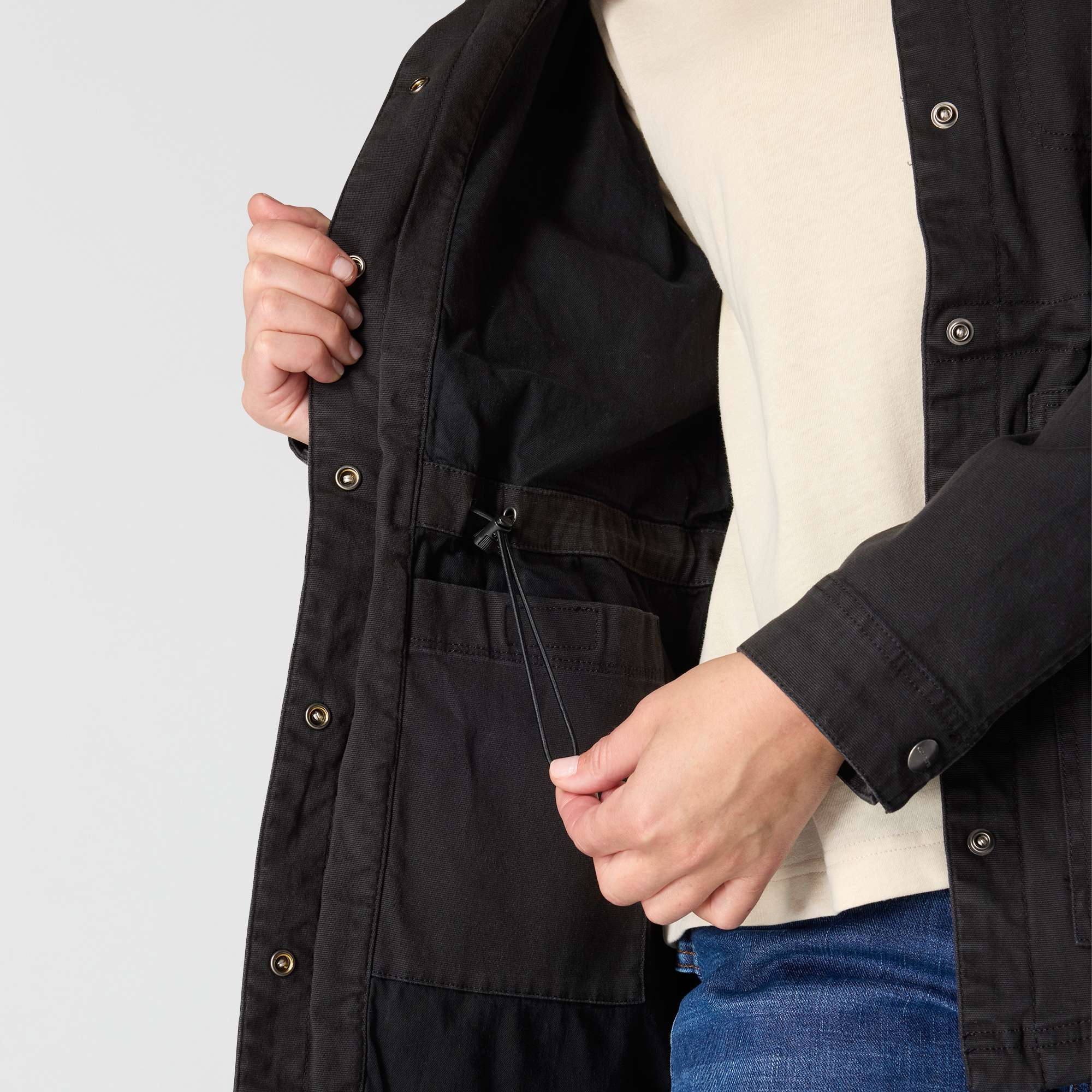 Women's tencel breathable canvas coat