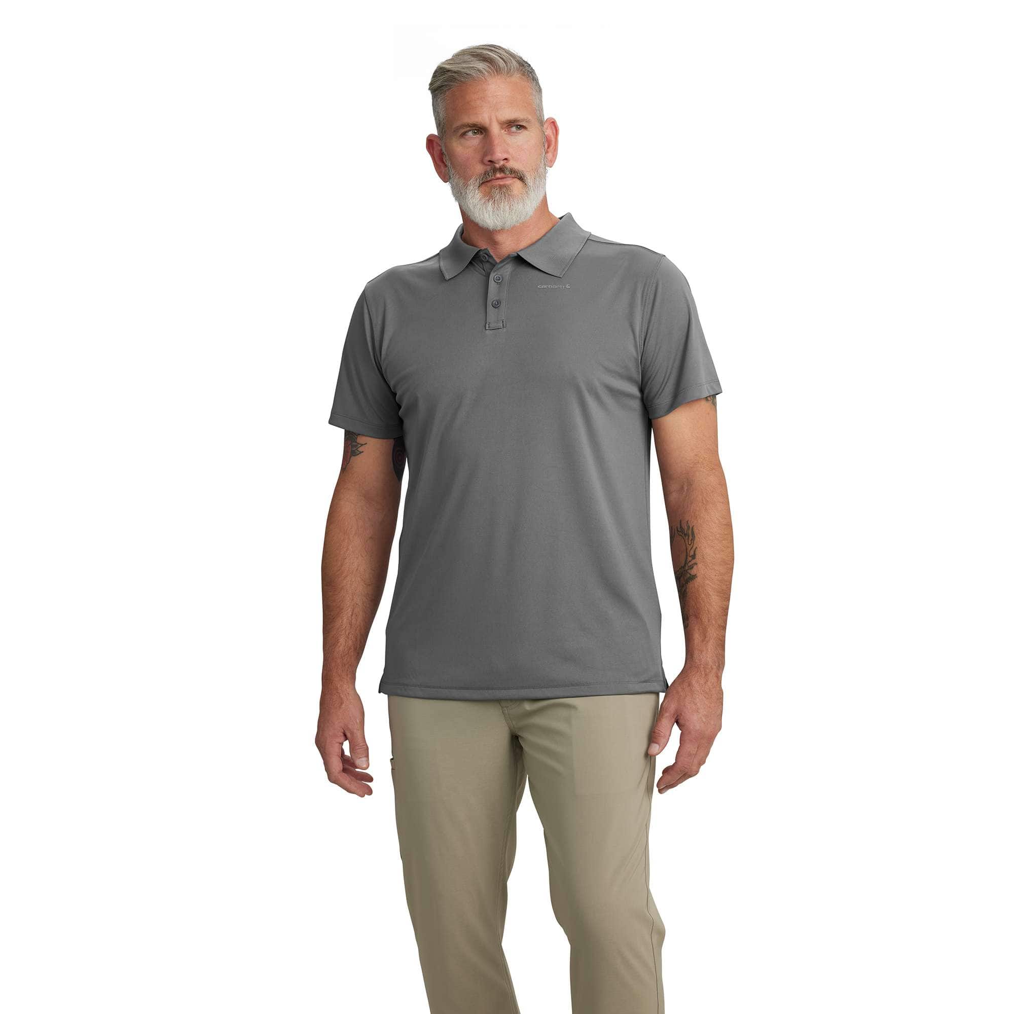 Men's force sun defender™ relaxed fit logo polo shirt - sun protection shirts
