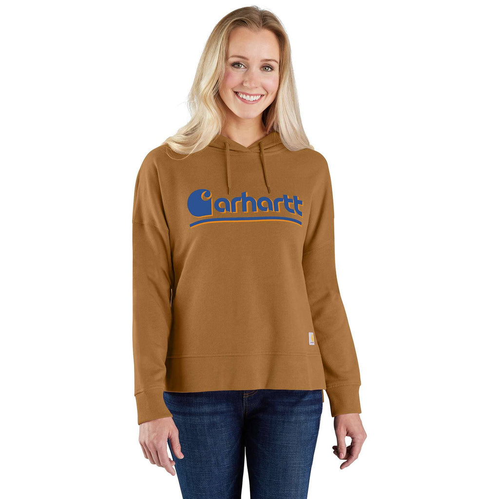 Women's lightweight tencel loose fit graphic hoodie