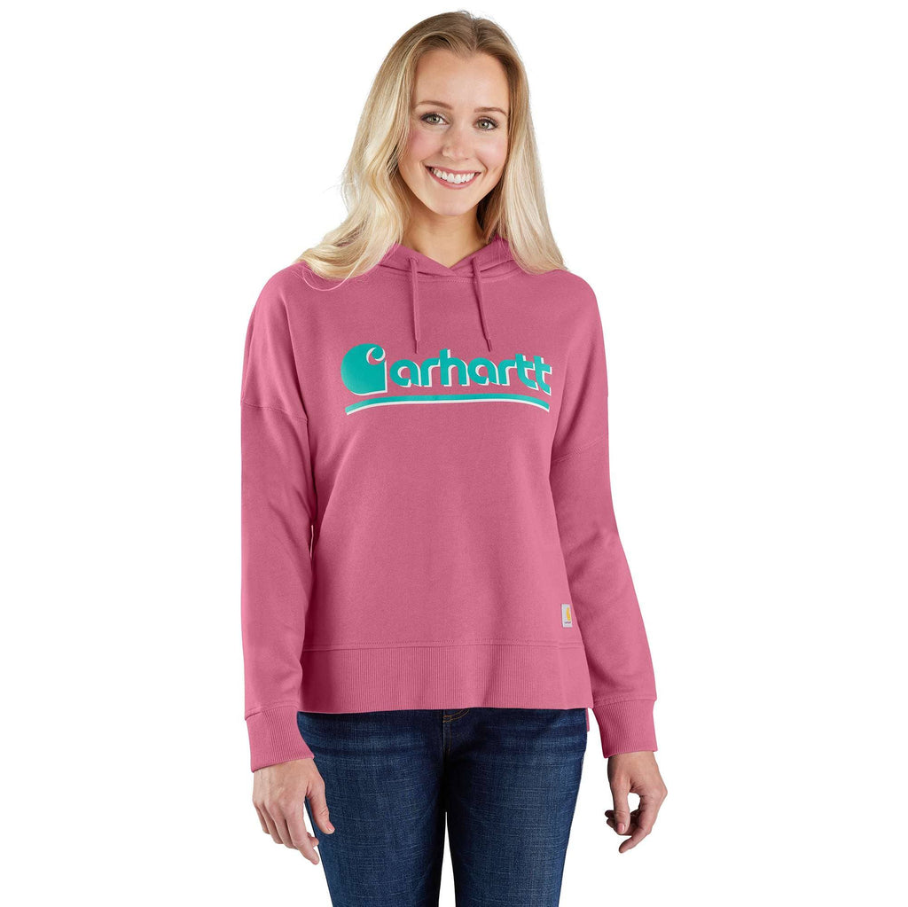 Women's lightweight tencel loose fit graphic hoodie