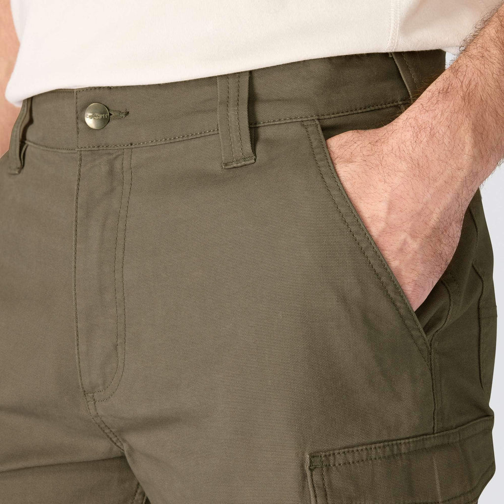 Relaxed fit 9" rigby canvas cargo shorts - work shorts
