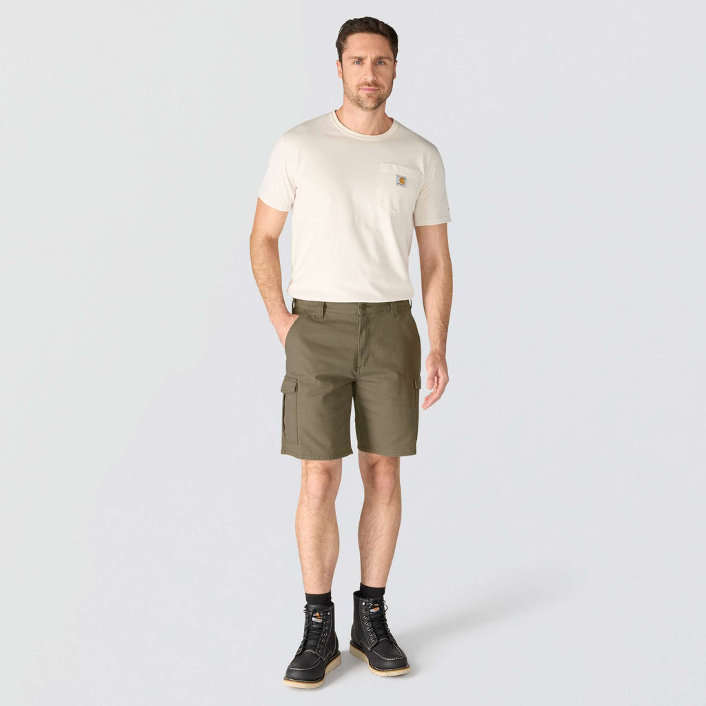 Relaxed fit 9" rigby canvas cargo shorts - work shorts