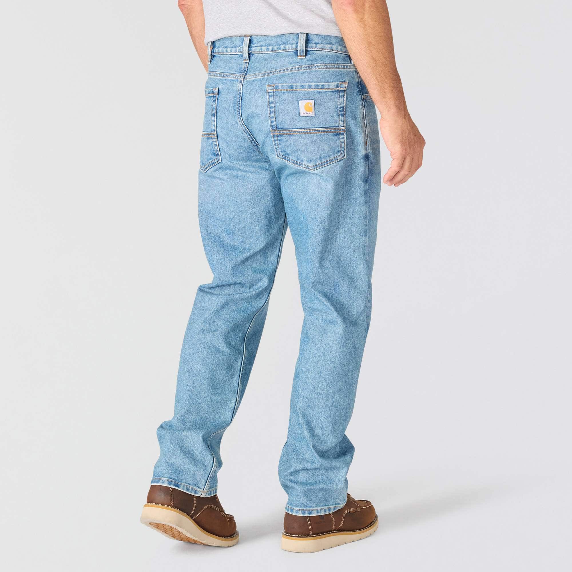 Men's loose fit straight leg rugged flex work jeans