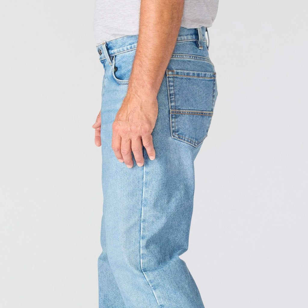 Men's loose fit straight leg rugged flex work jeans