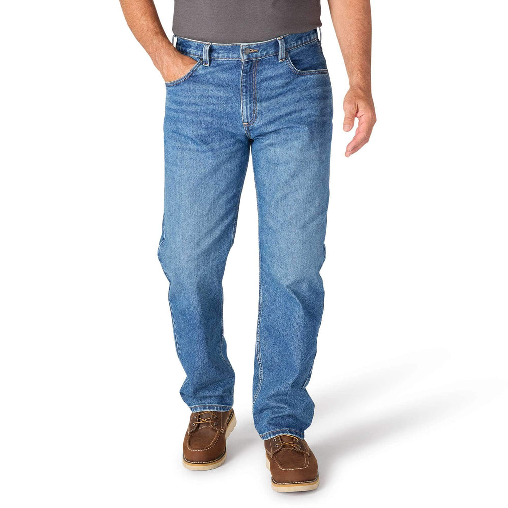 Men's loose fit straight leg rugged flex work jeans