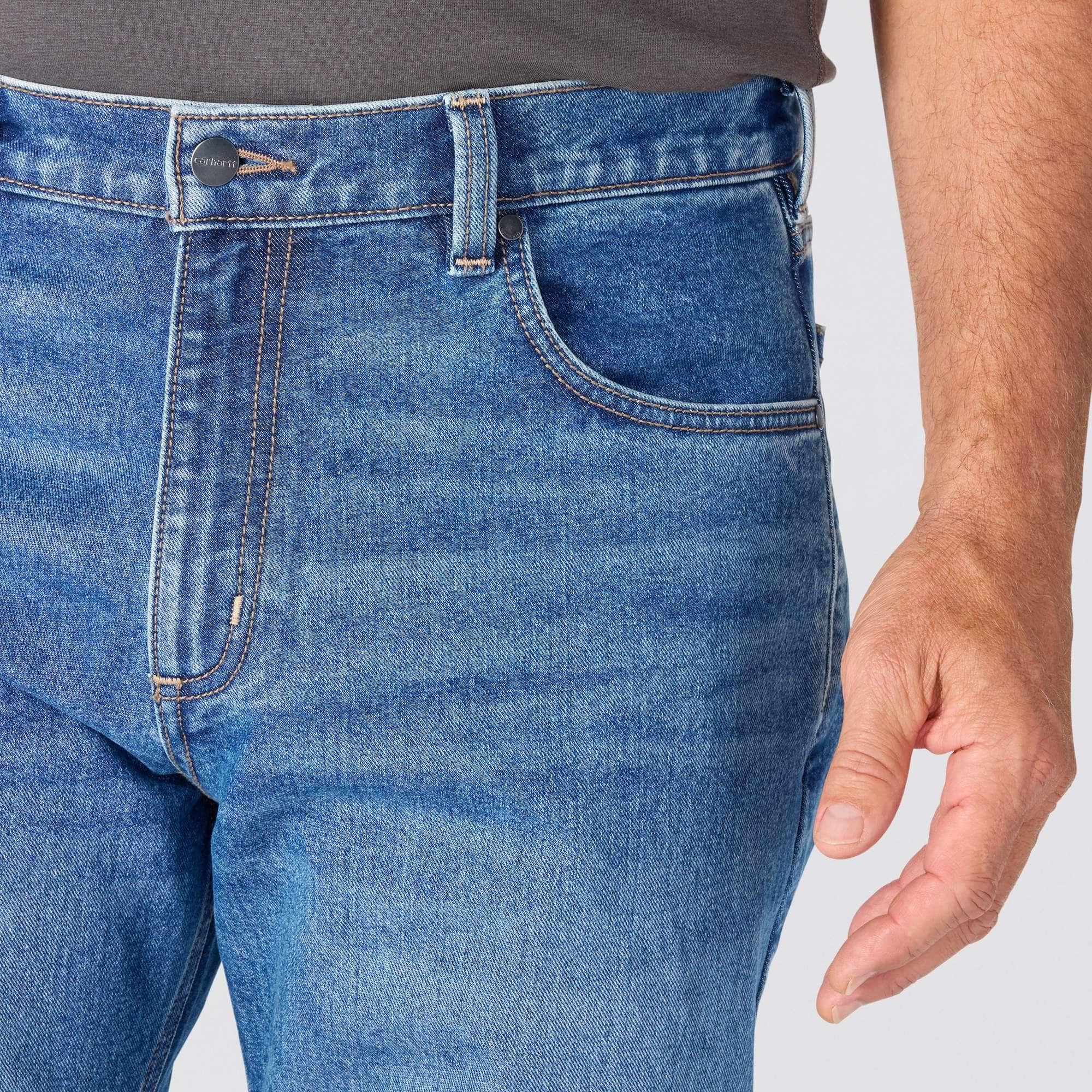 Men's loose fit straight leg rugged flex work jeans