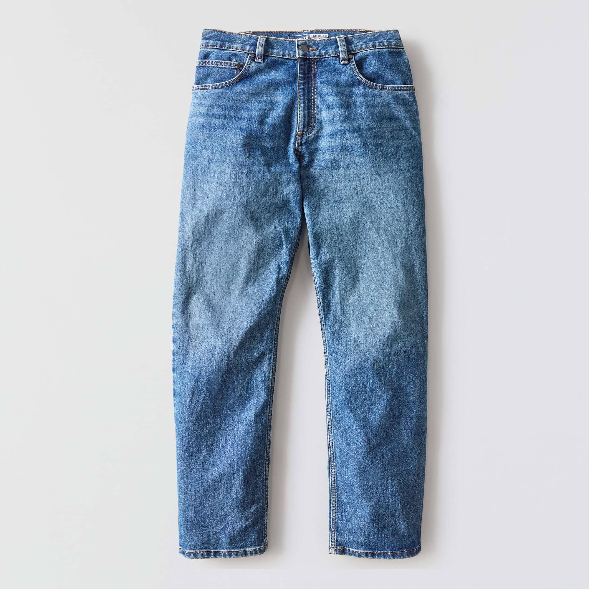 Men's loose fit straight leg rugged flex work jeans