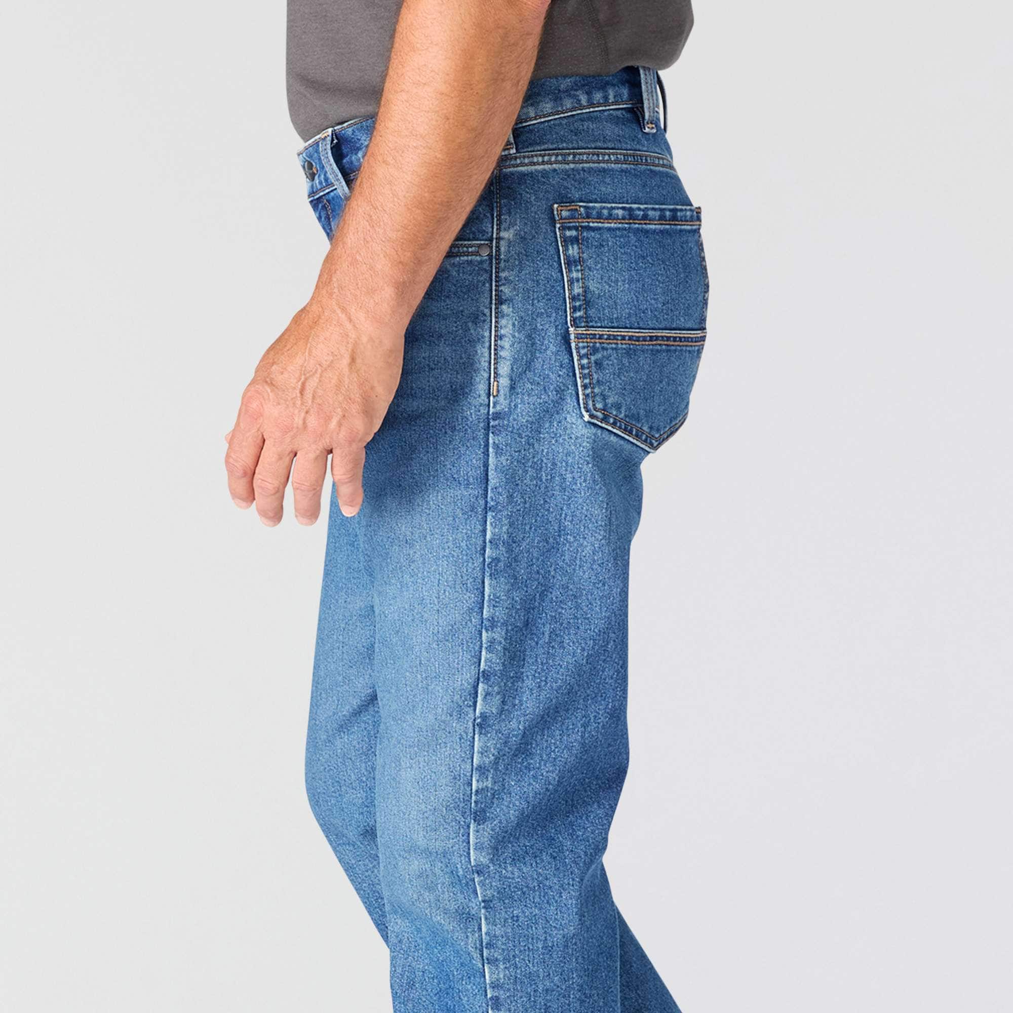 Men's loose fit straight leg rugged flex work jeans