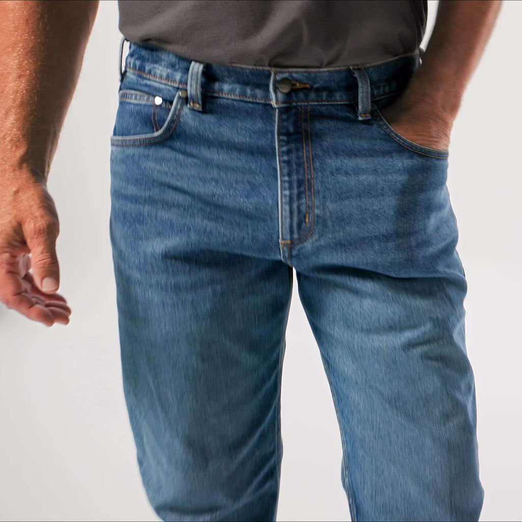 Men's loose fit straight leg rugged flex work jeans