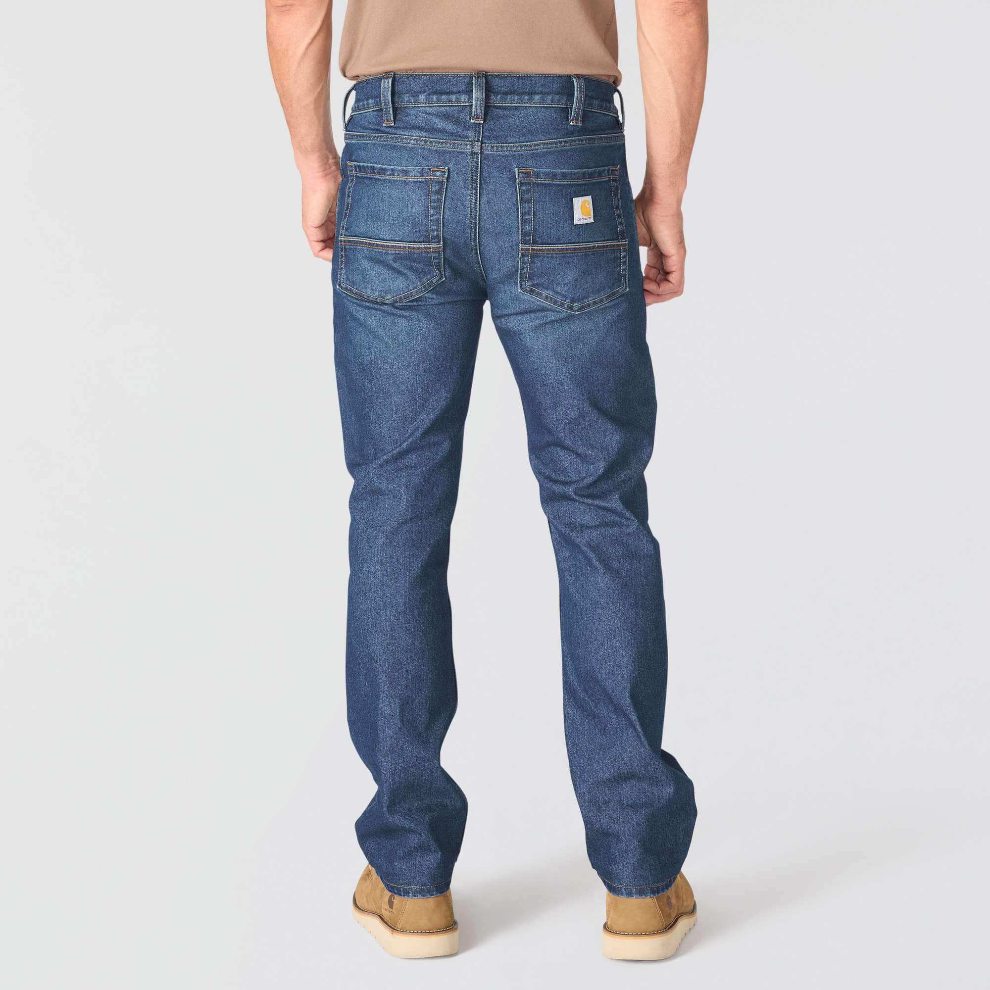Men's slim straight rugged flex work jeans
