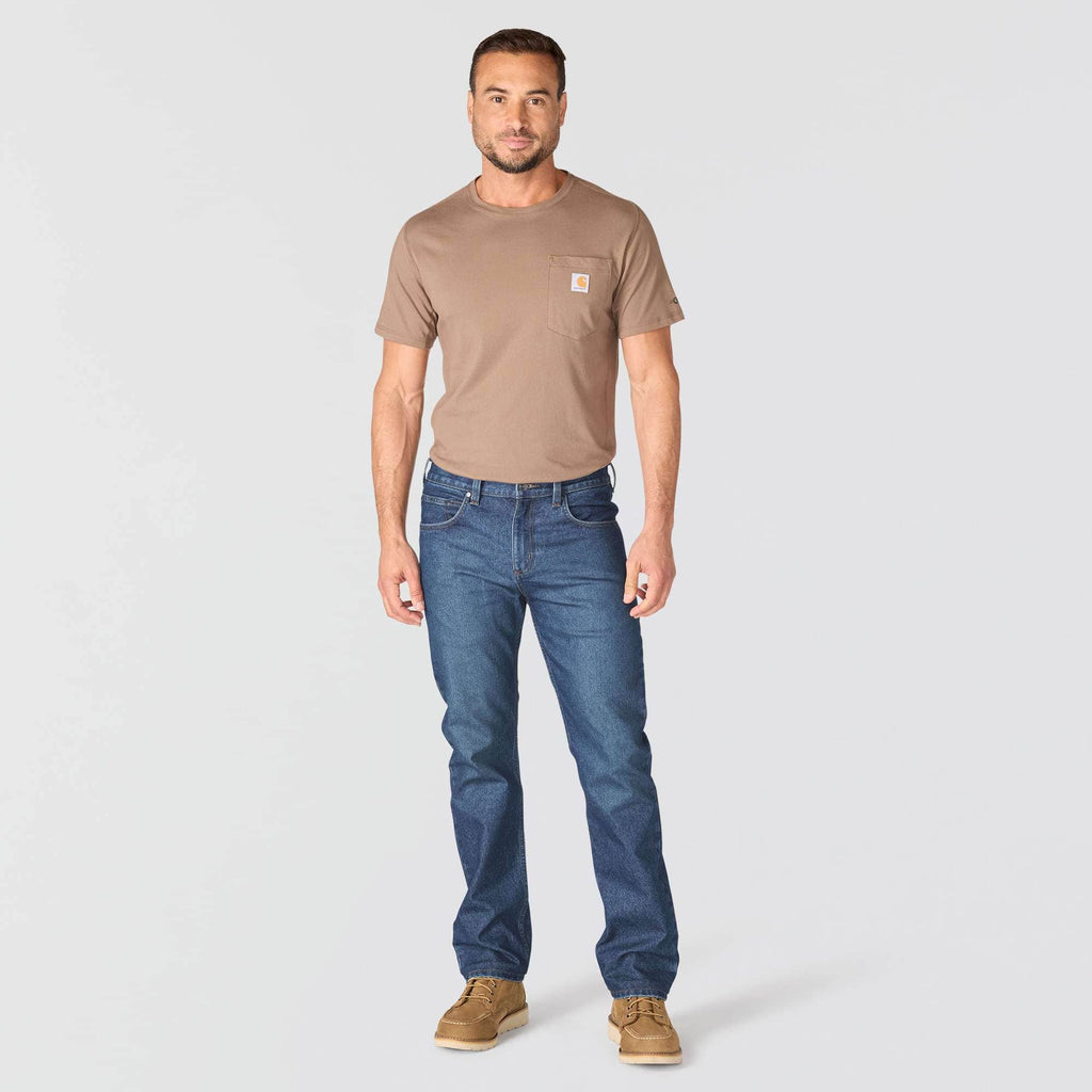 Men's slim straight rugged flex work jeans