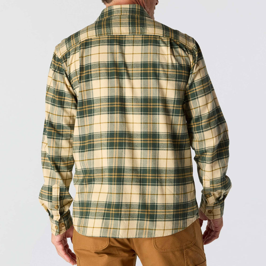 Rugged flex™ relaxed fit midweight flannel long-sleeve plaid shirt