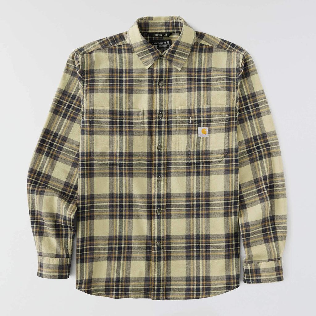 Rugged flex™ relaxed fit midweight flannel long-sleeve plaid shirt
